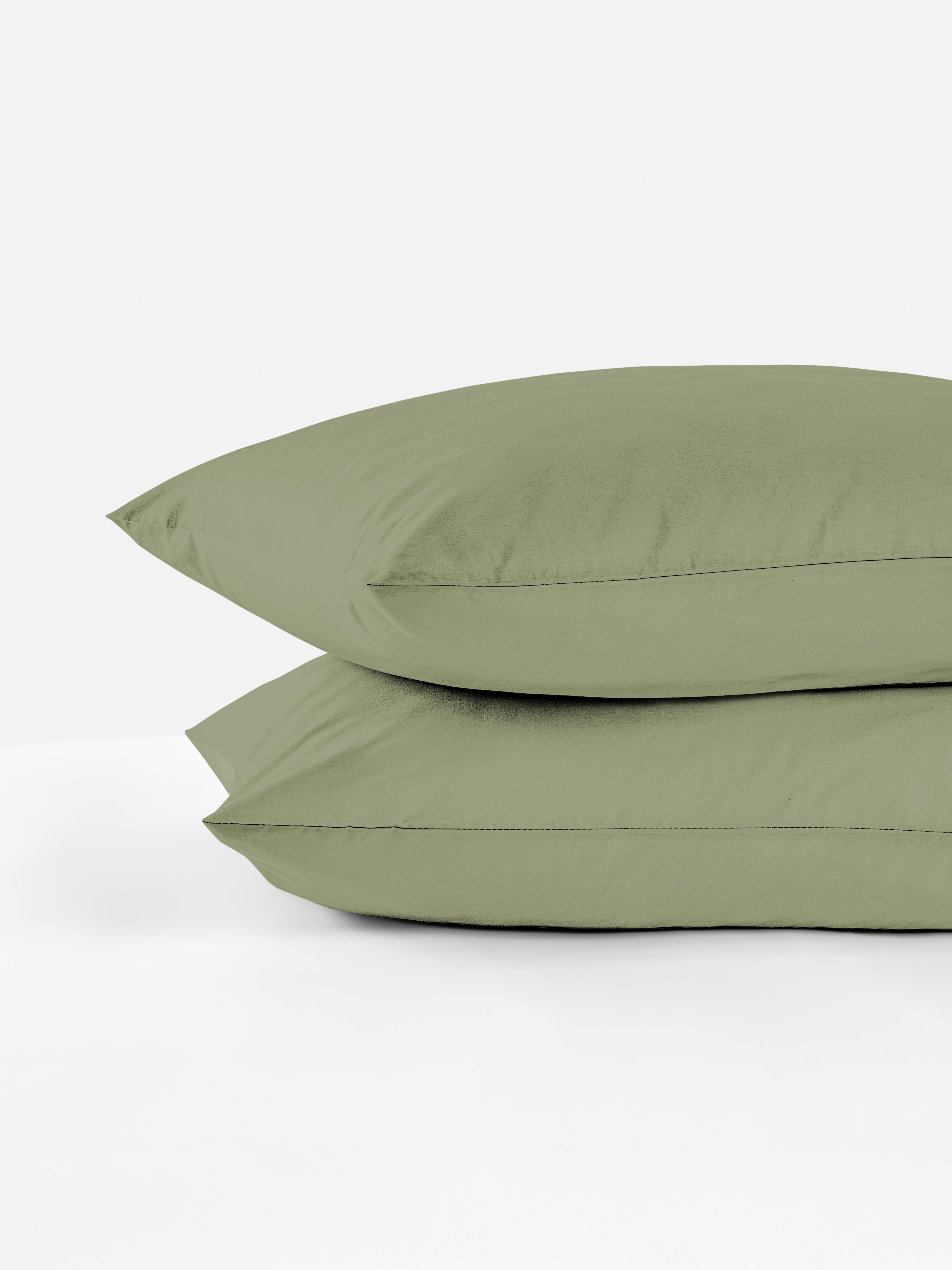 Lot de 2 taies d'oreiller en satin Vert