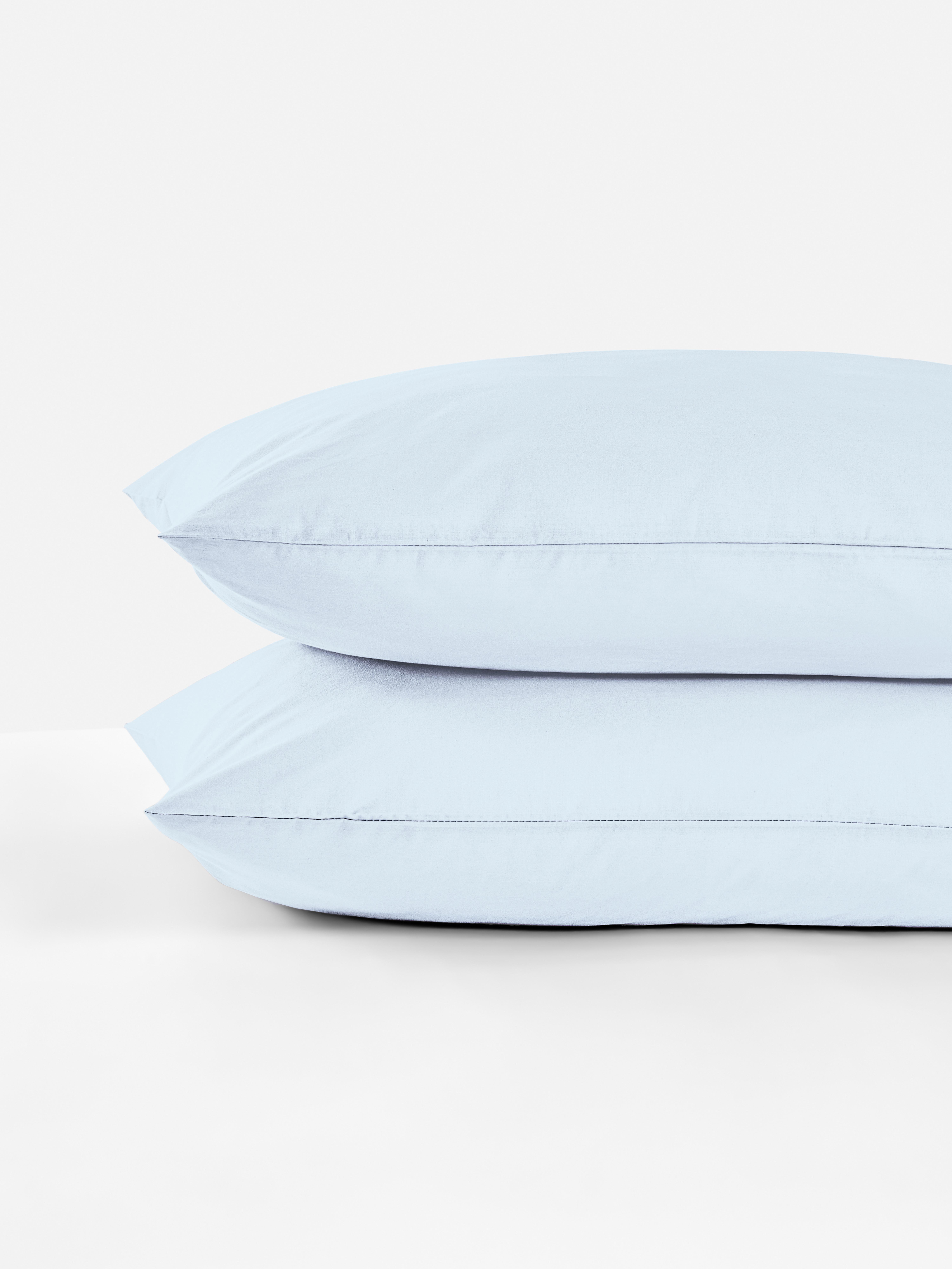 Lot de 2 taies d'oreiller en satin Bleu clair
