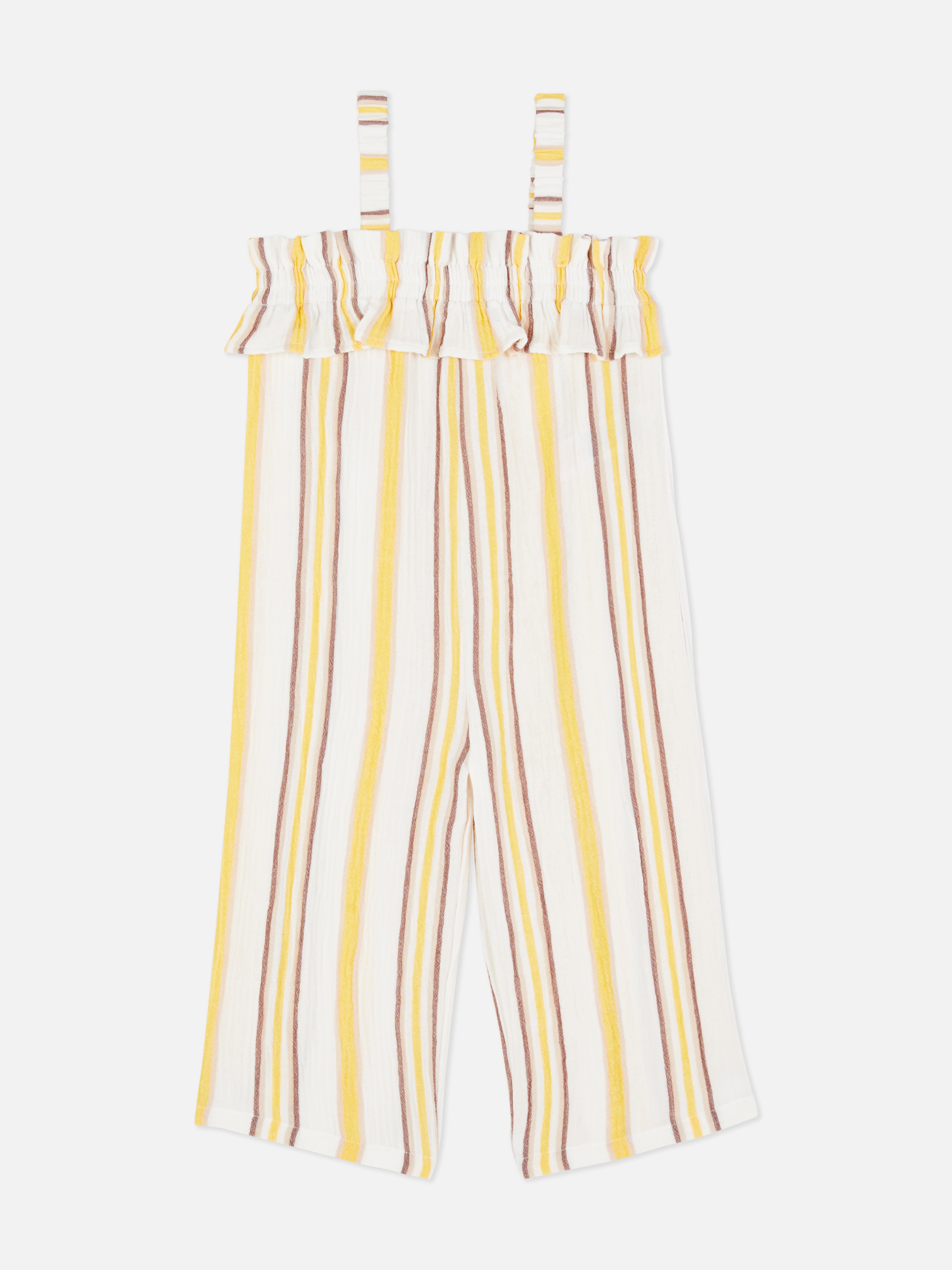 Striped Ruffled Jumpsuit