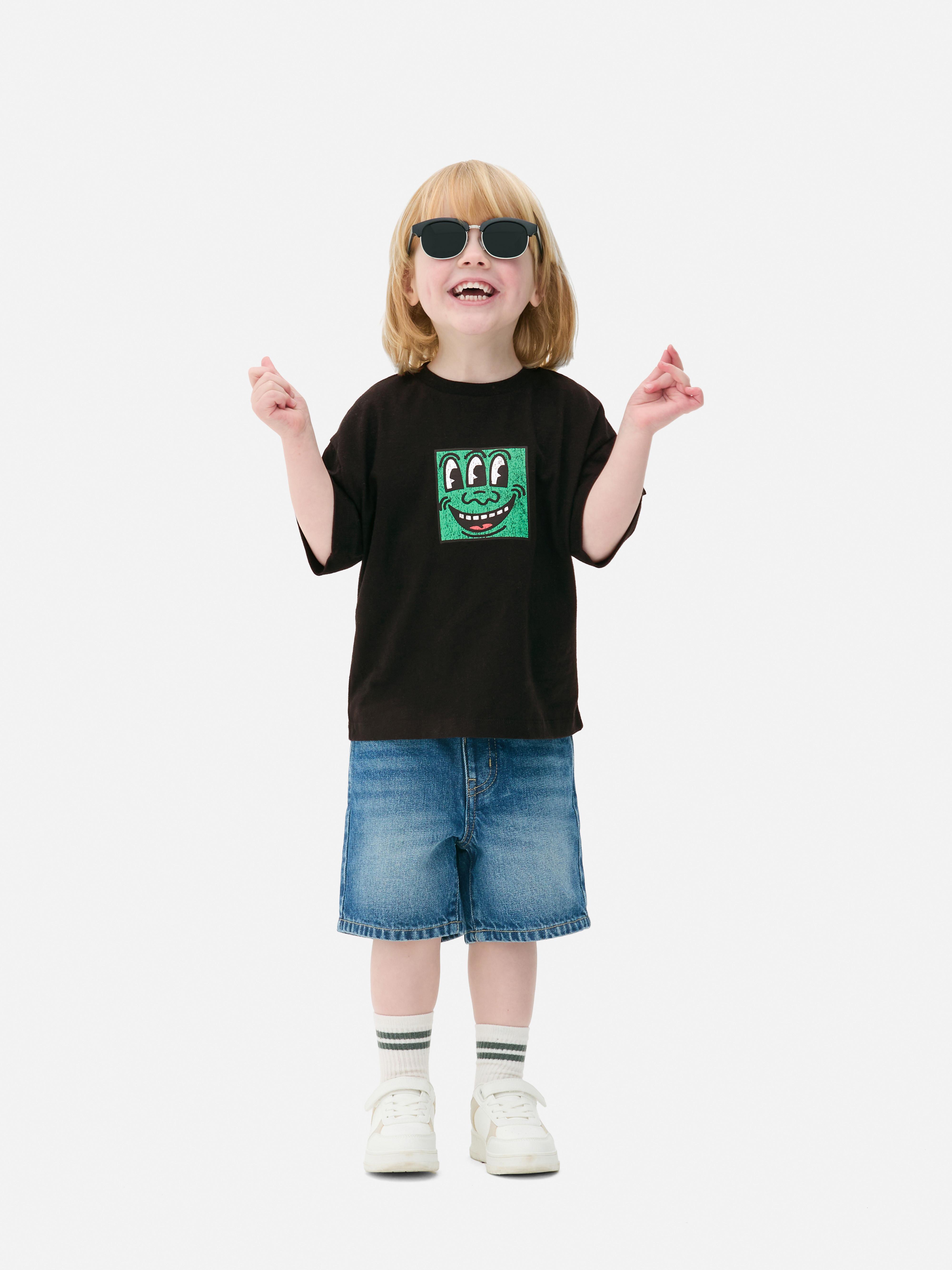 „Keith Haring“ T-Shirt mit drei Augen-Motiv