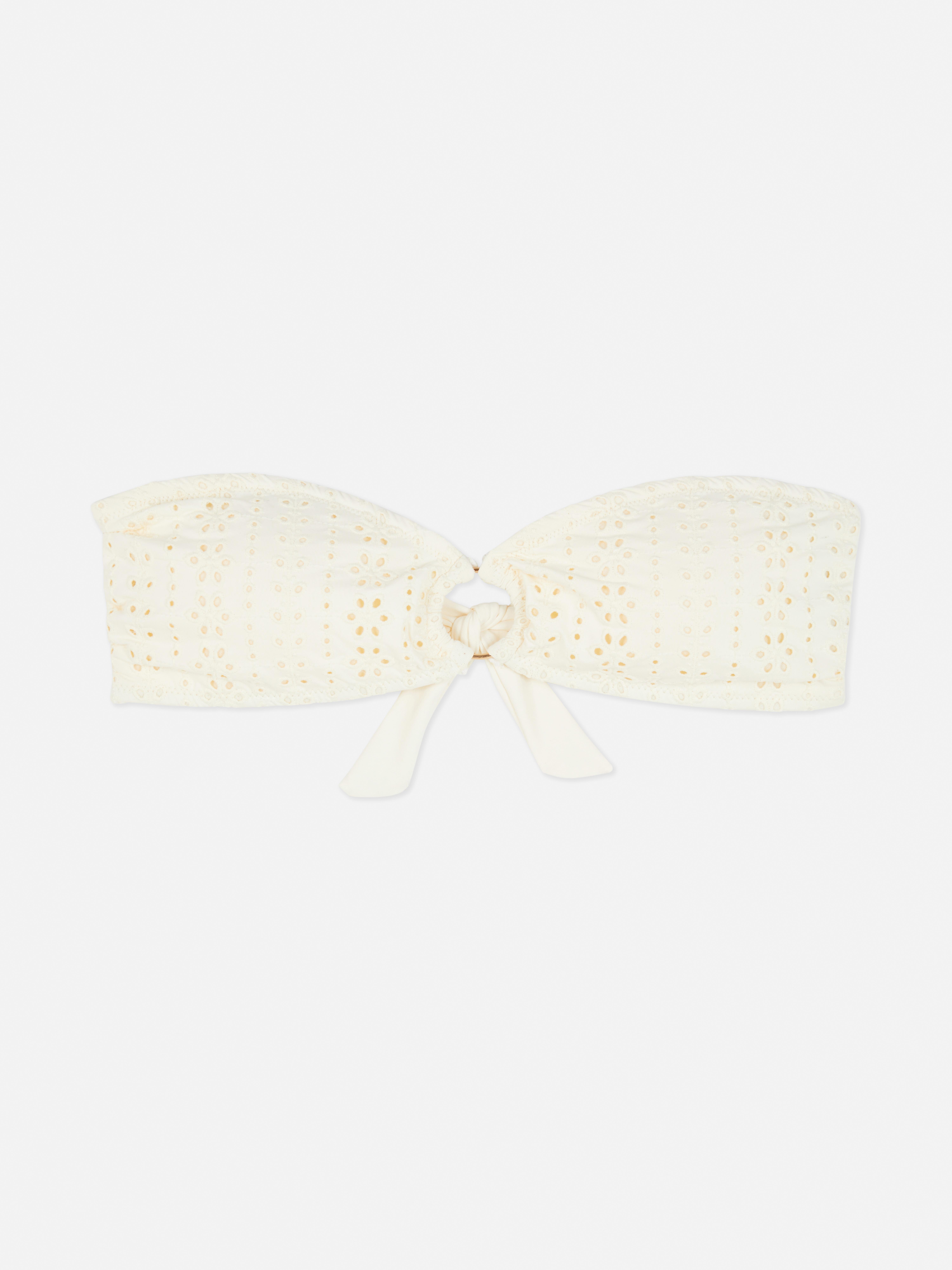 Broderie Bandeau Bikini Top