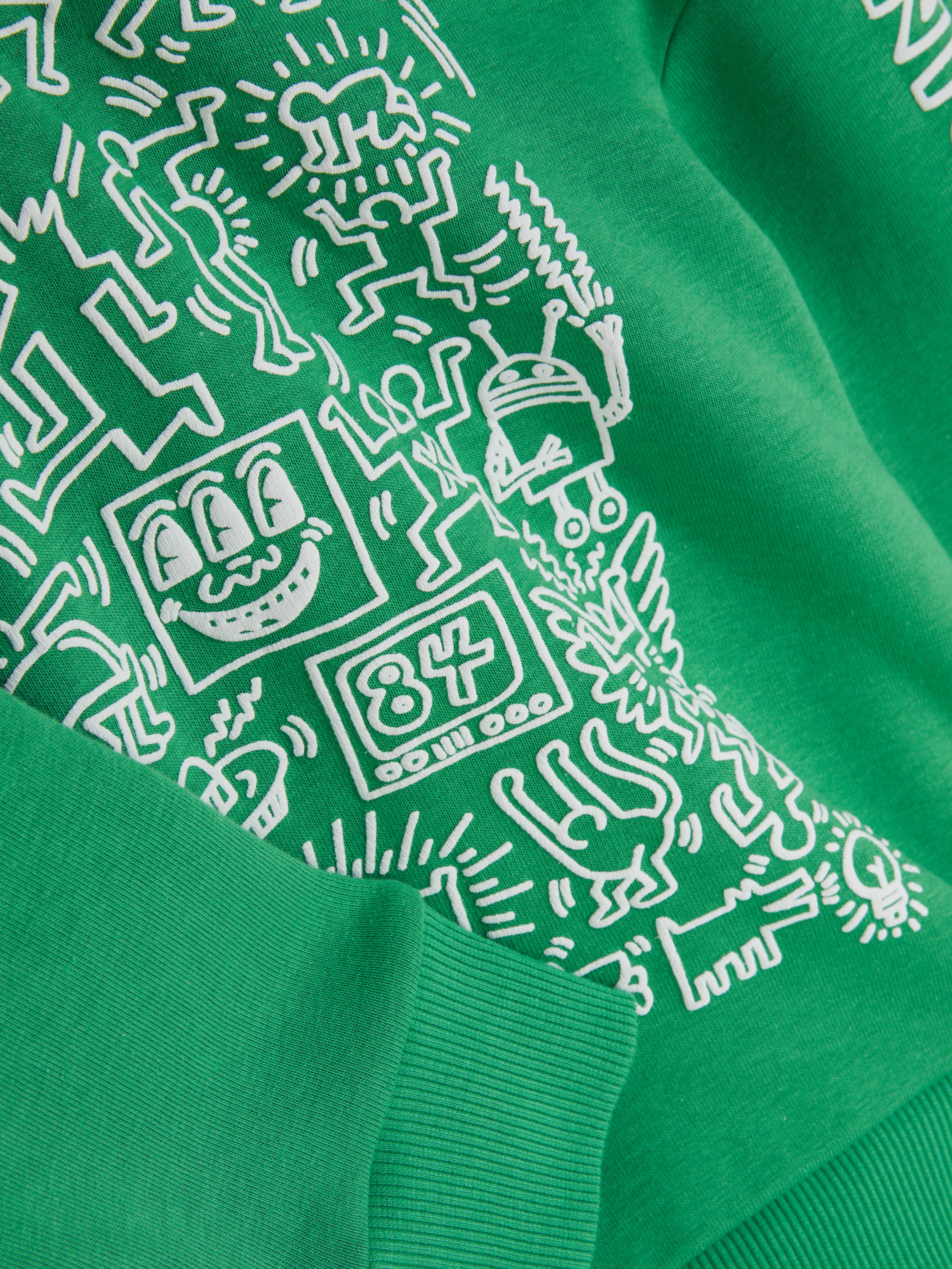 Keith Haring Crew Neck Graphic Sweatshirt