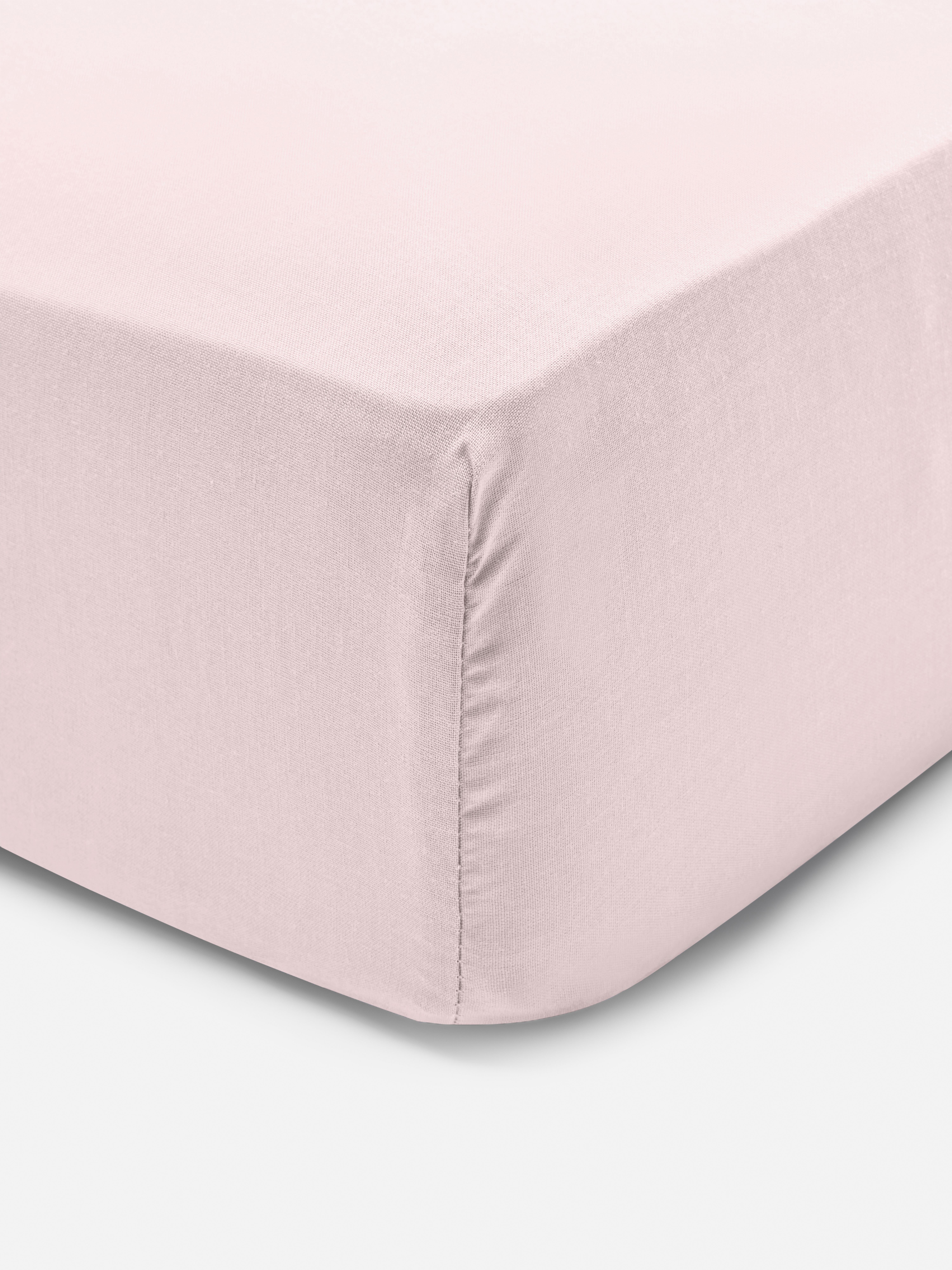 Sateen Double Fitted Sheet Pink