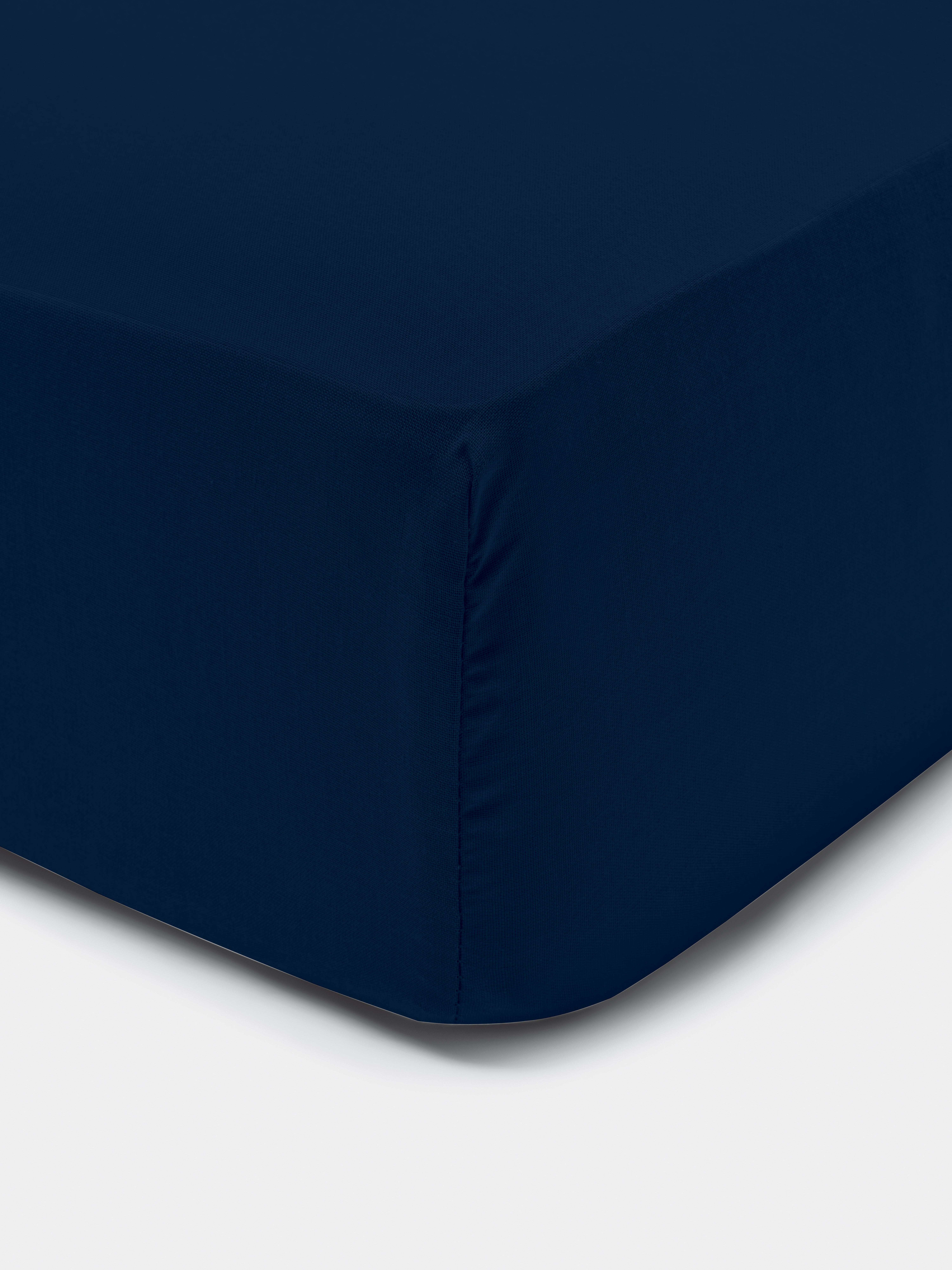 Lenzuolo con angoli una piazza e mezza in raso Blu navy