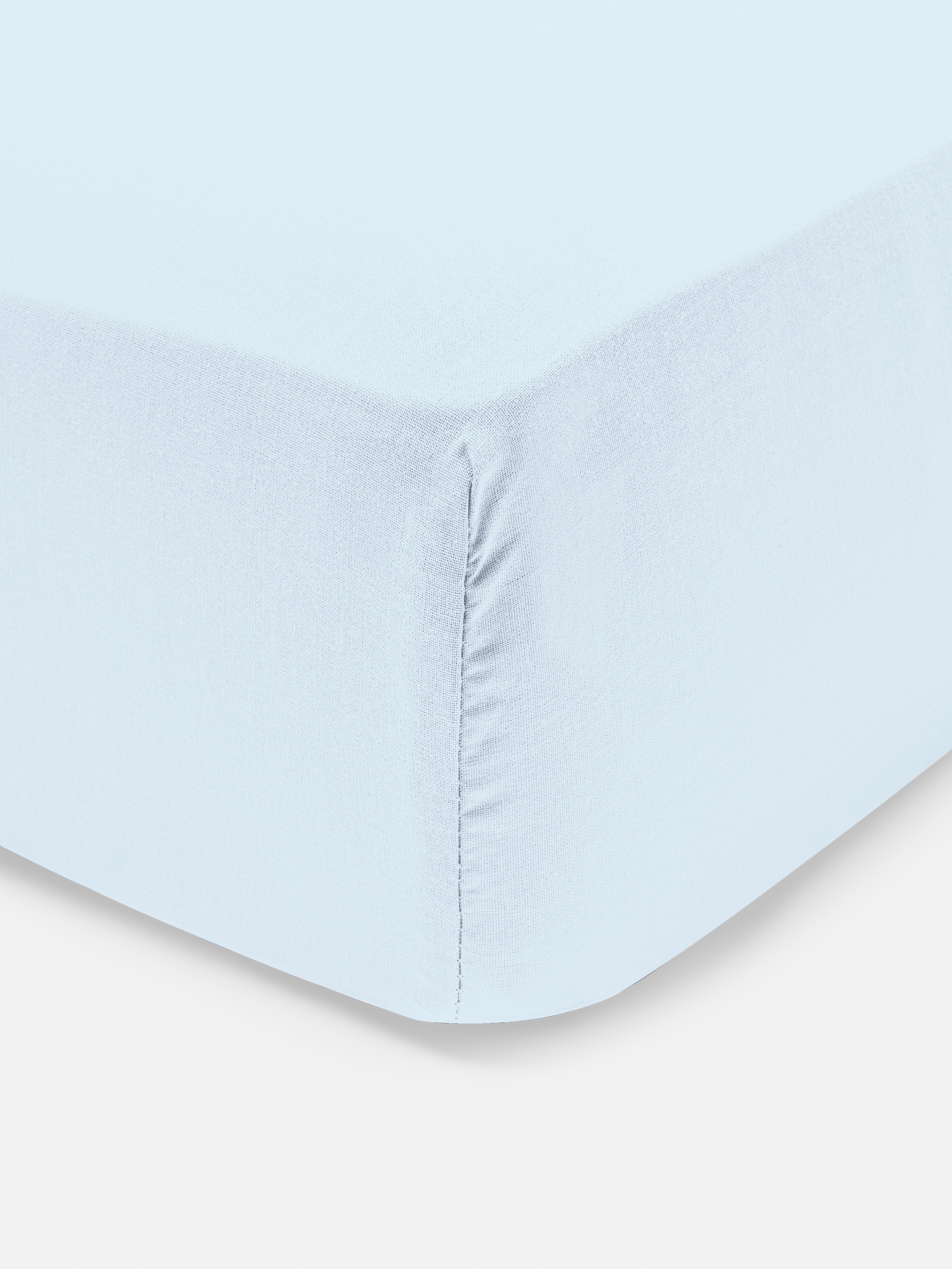 King Sateen Fitted Sheet Light Blue