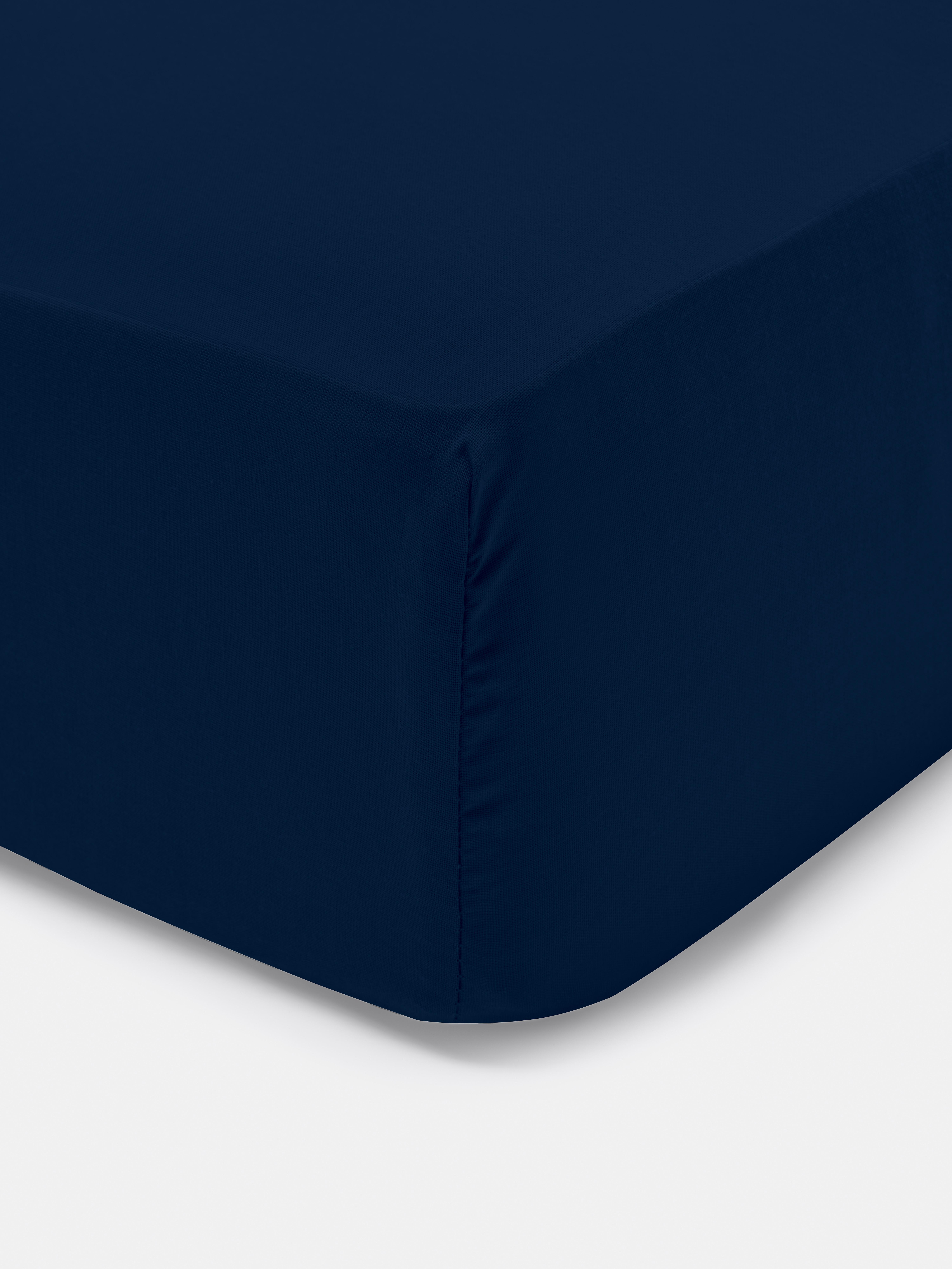 King Sateen Fitted Sheet Navy