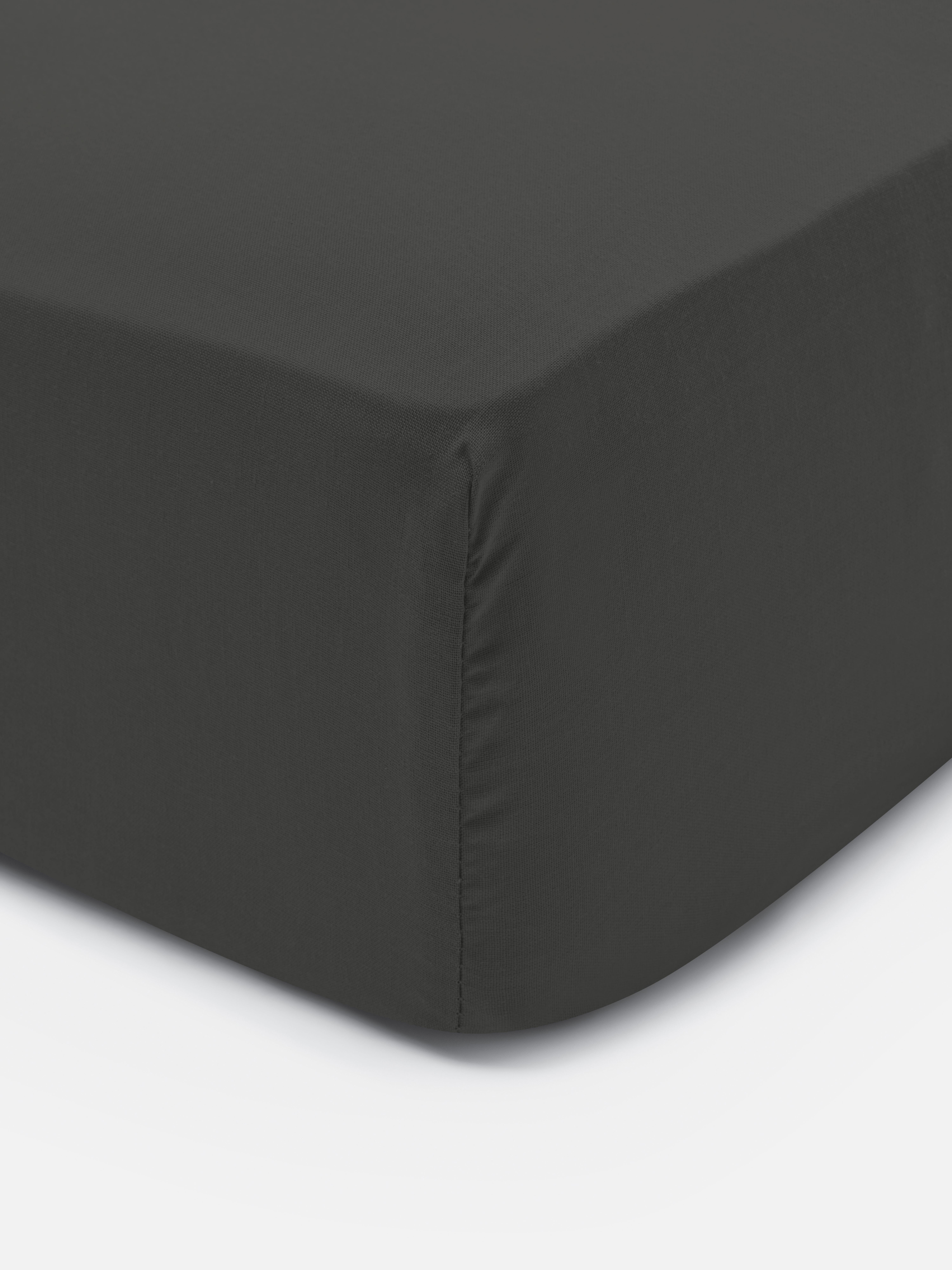 King Sateen Fitted Sheet Grey