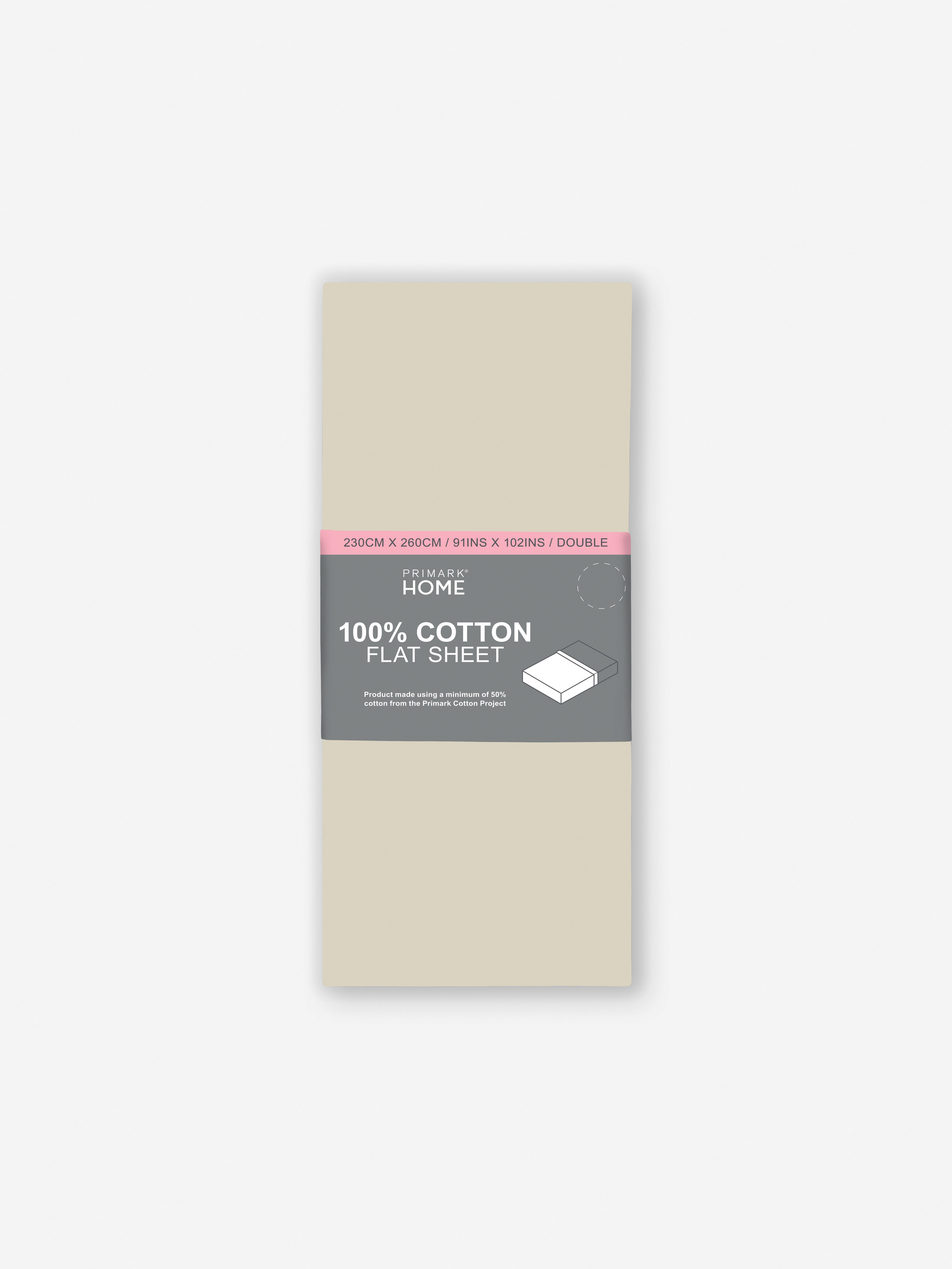 Sábana encimera de algodón para cama doble