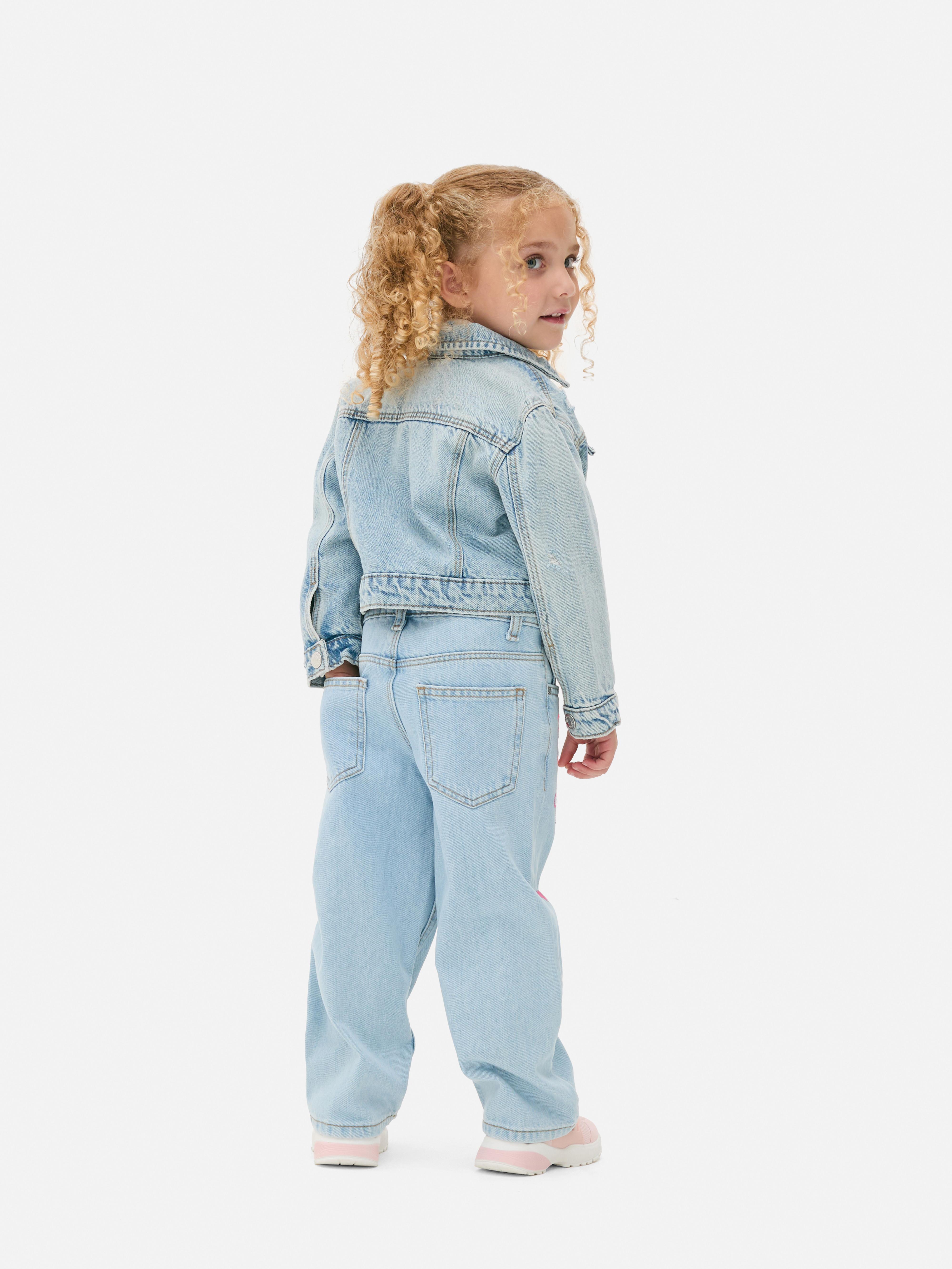 Embroidered Straight Leg Jeans