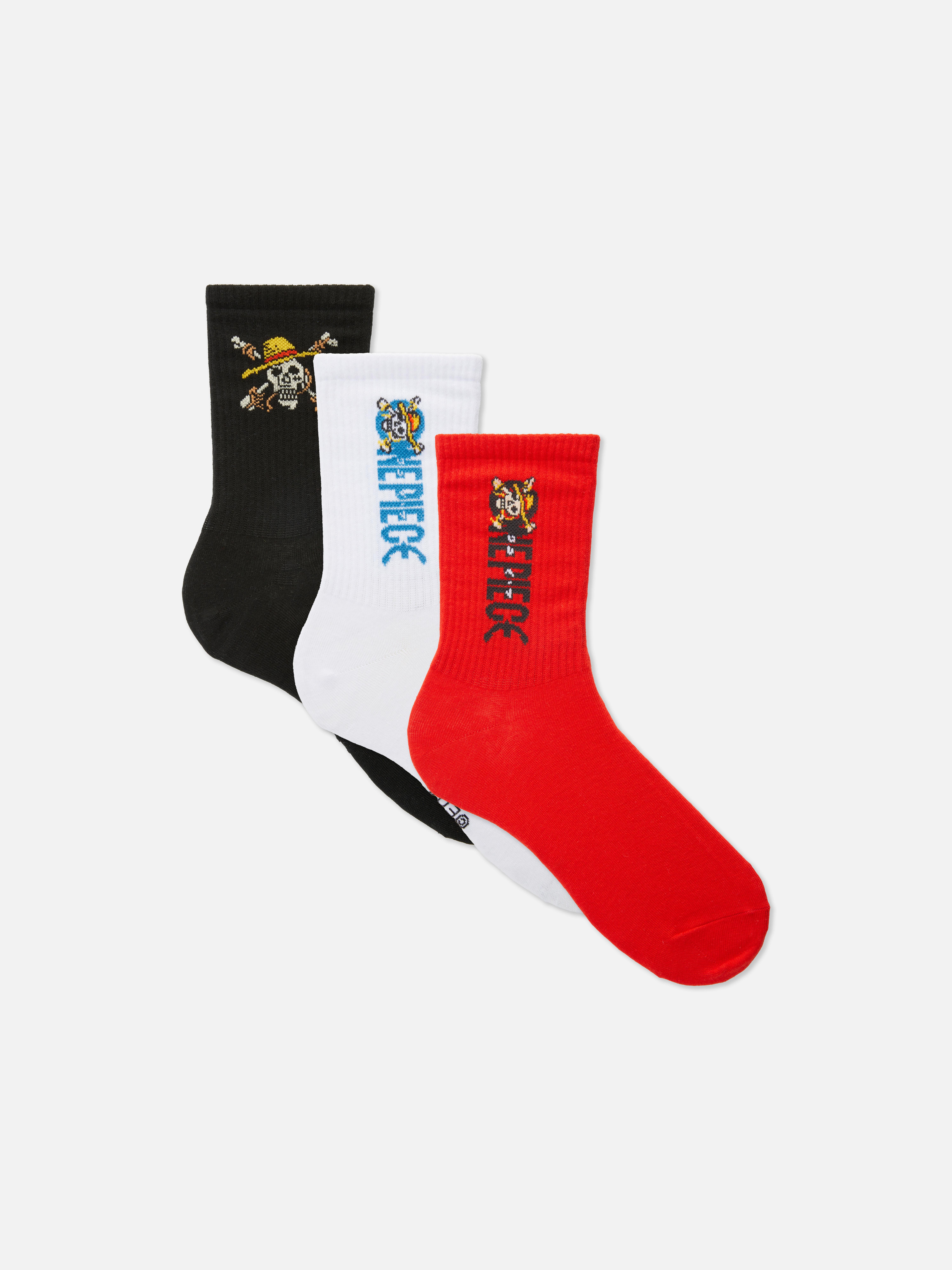 Pack de 3 pares de calcetines altos de One Piece