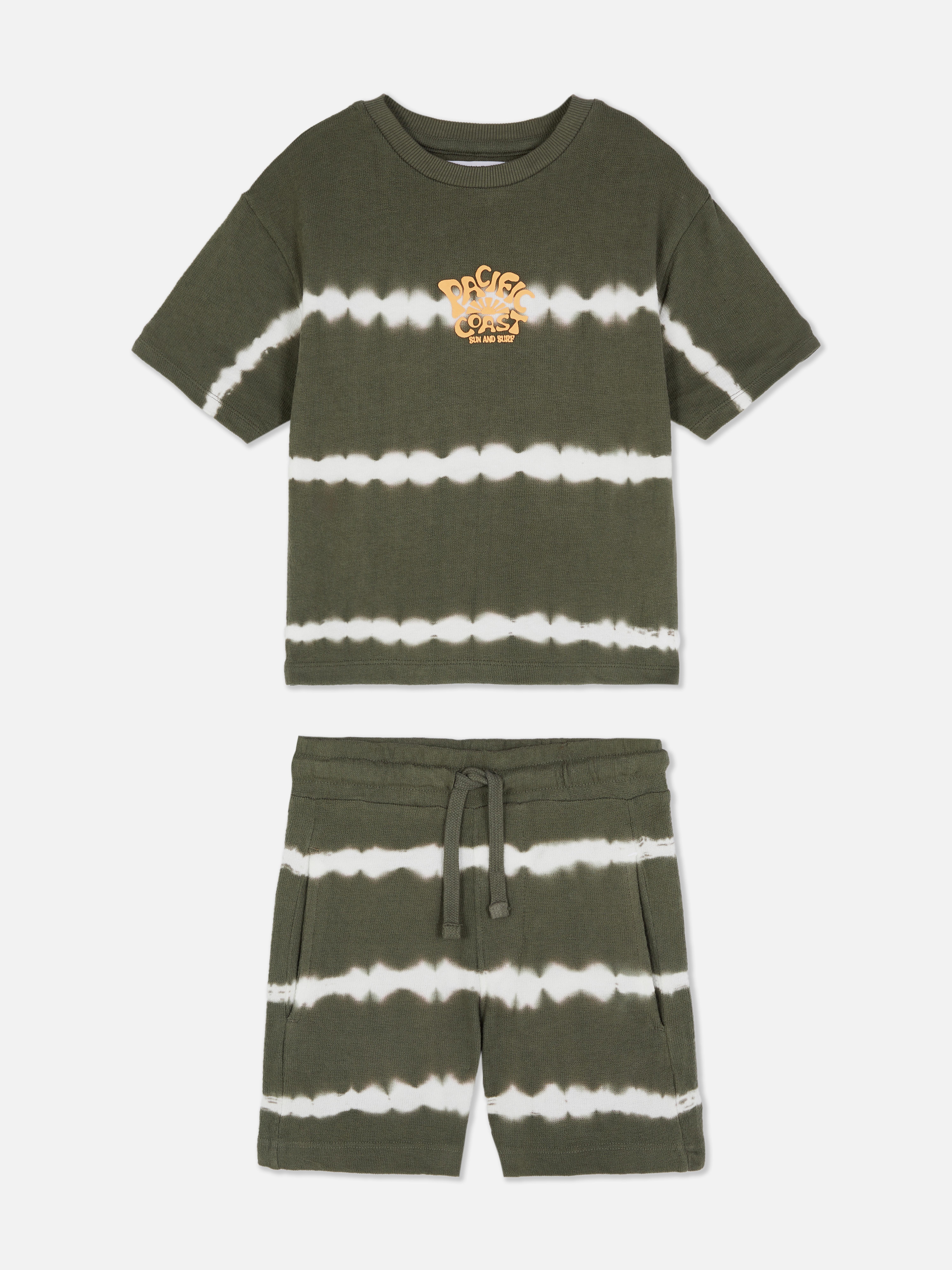 Ensemble t-shirt et short effet tie dye