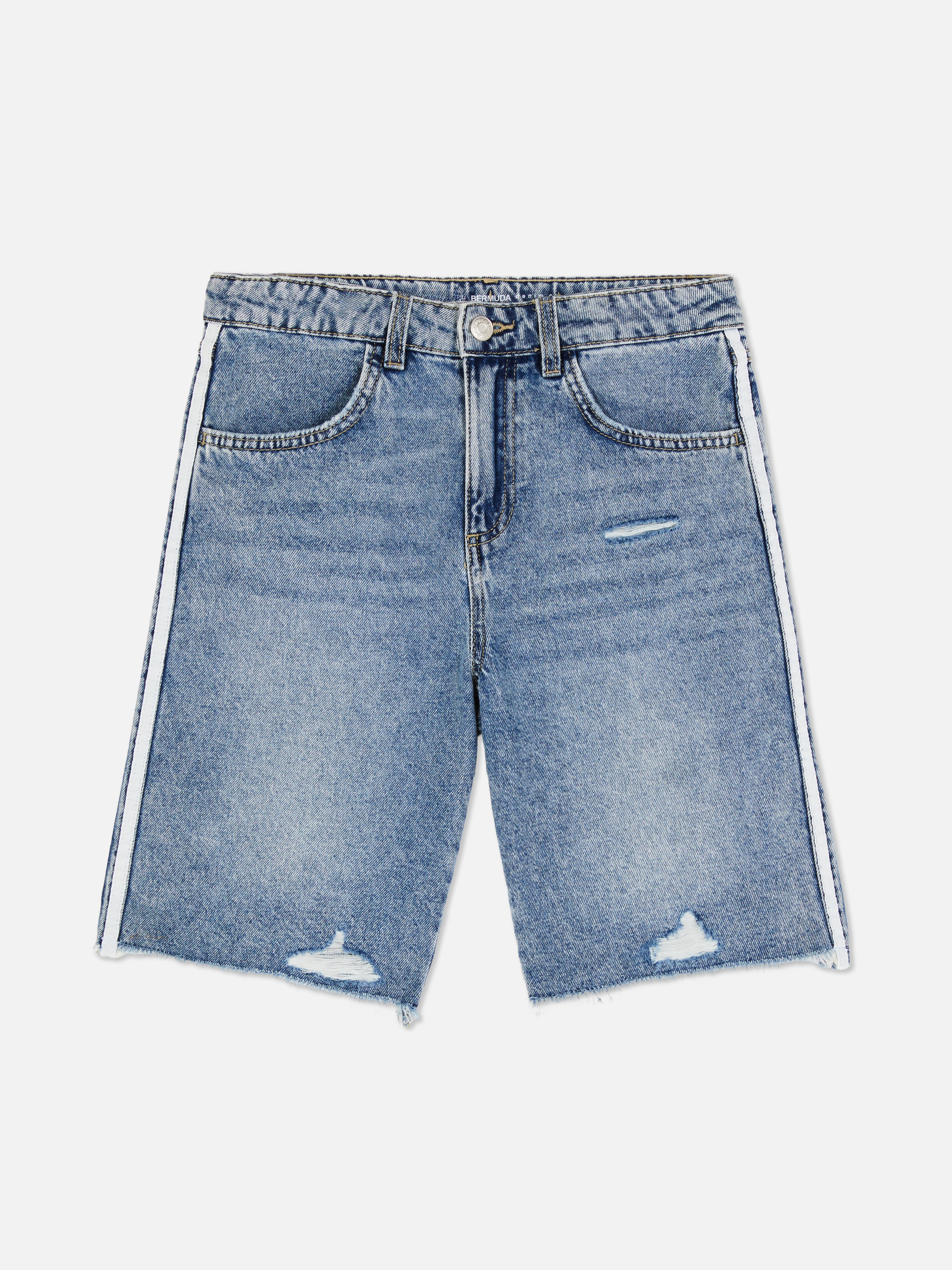 Bermudas vaqueras con rayas laterales