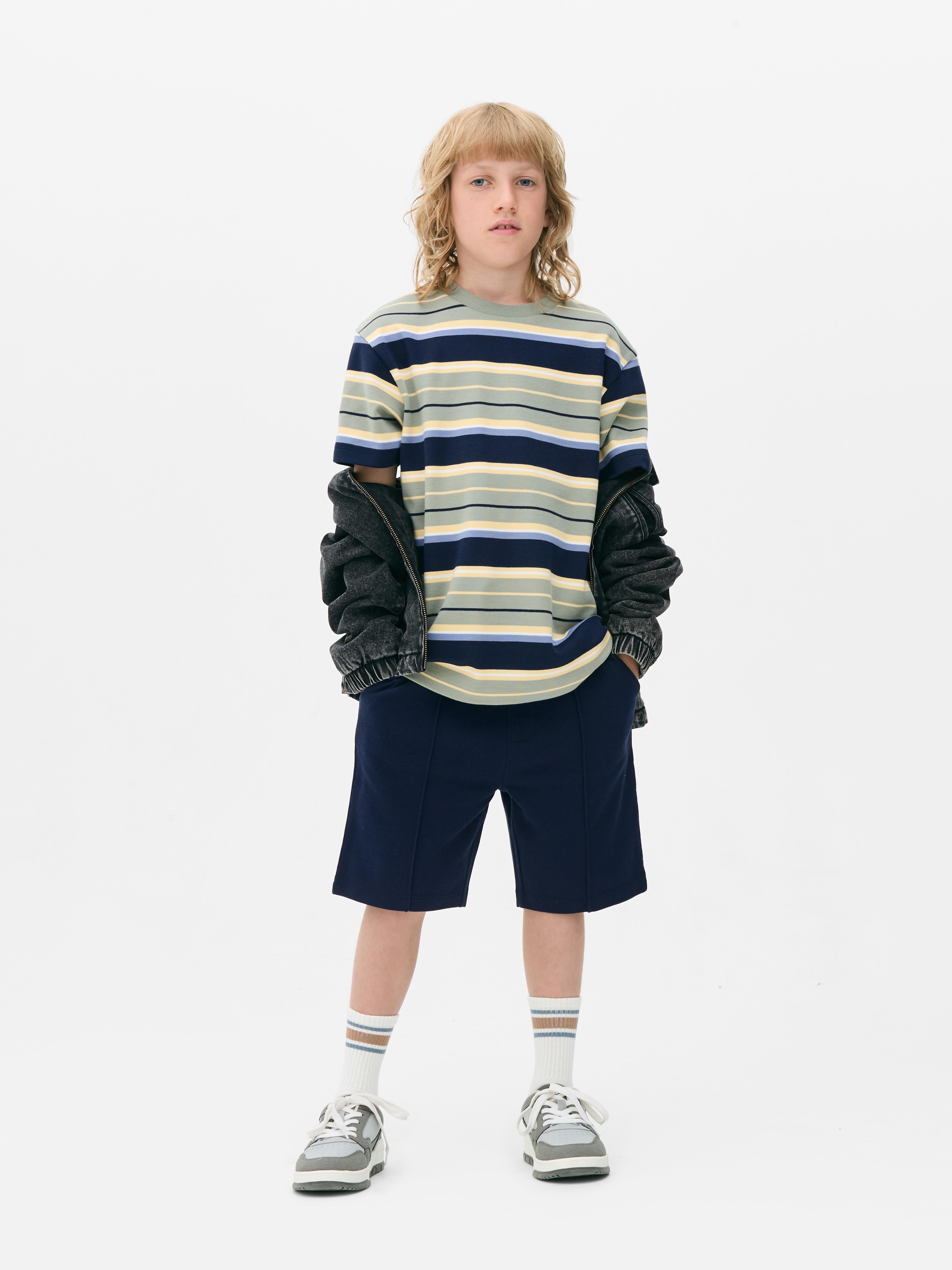 Ensemble t-shirt et short à rayures