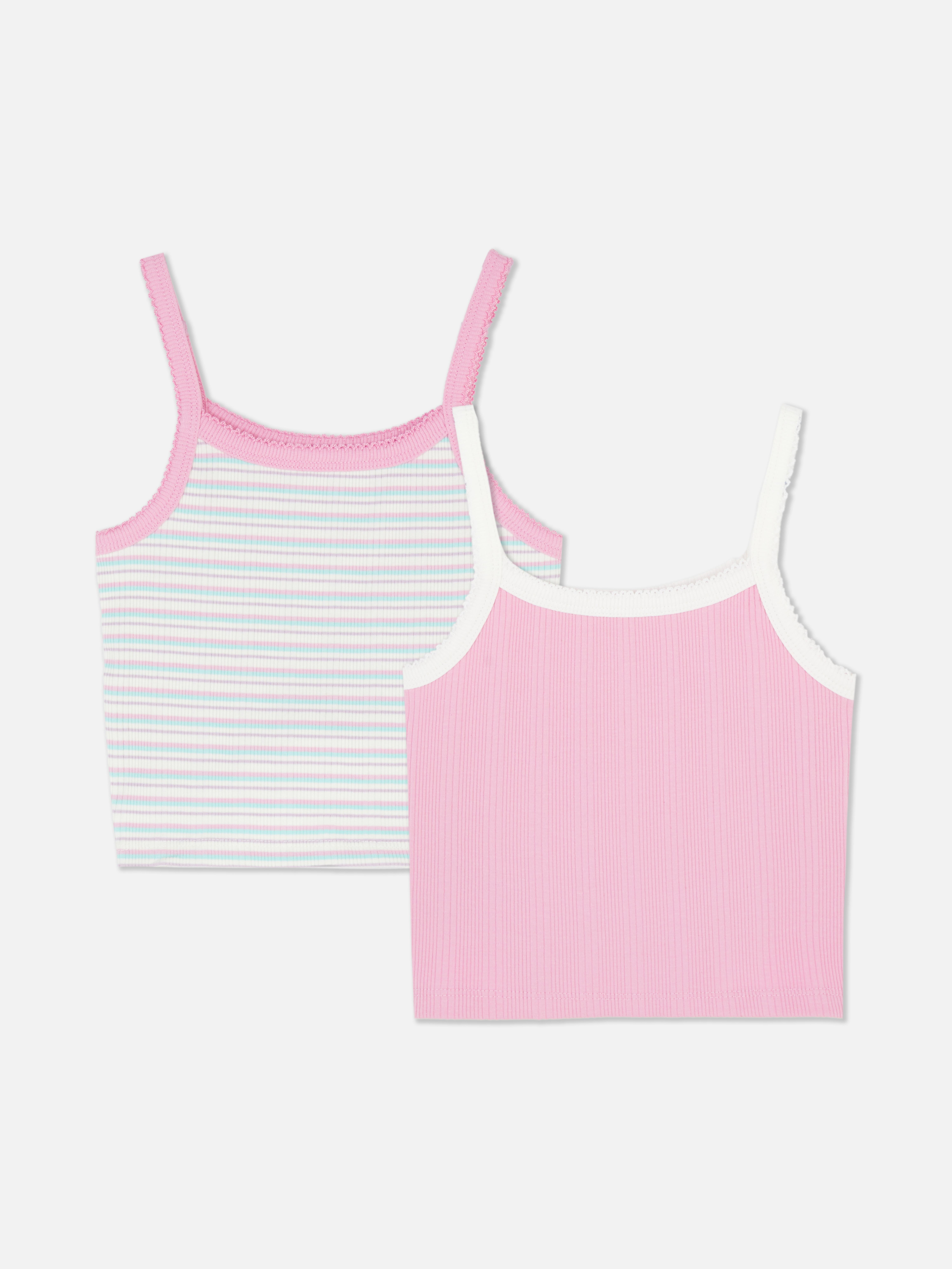 Gerippte Tops, 2er-Pack