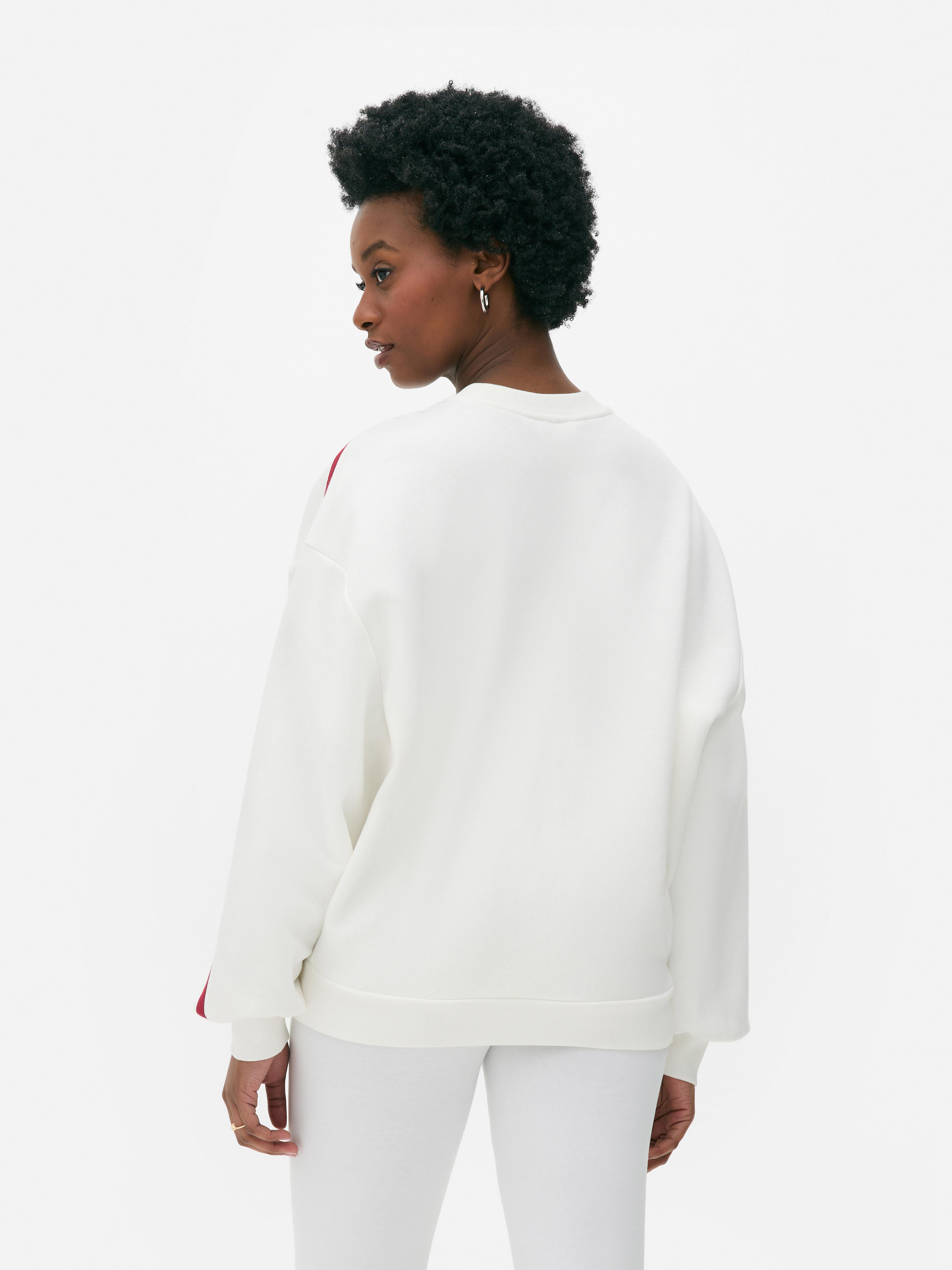 Oversized sweatshirt met nummer en Varsity-stijl