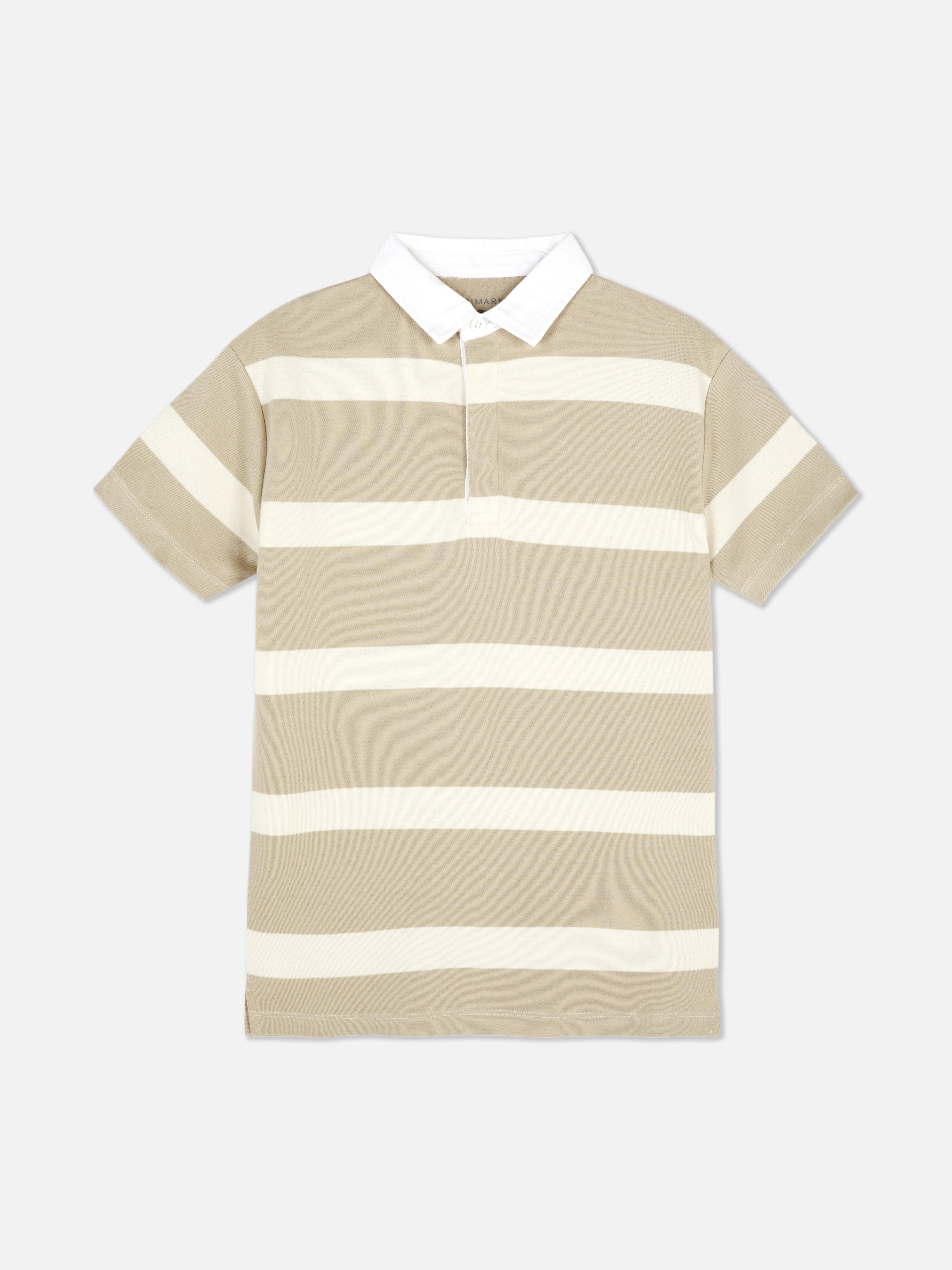 Striped Rugby Polo Shirt