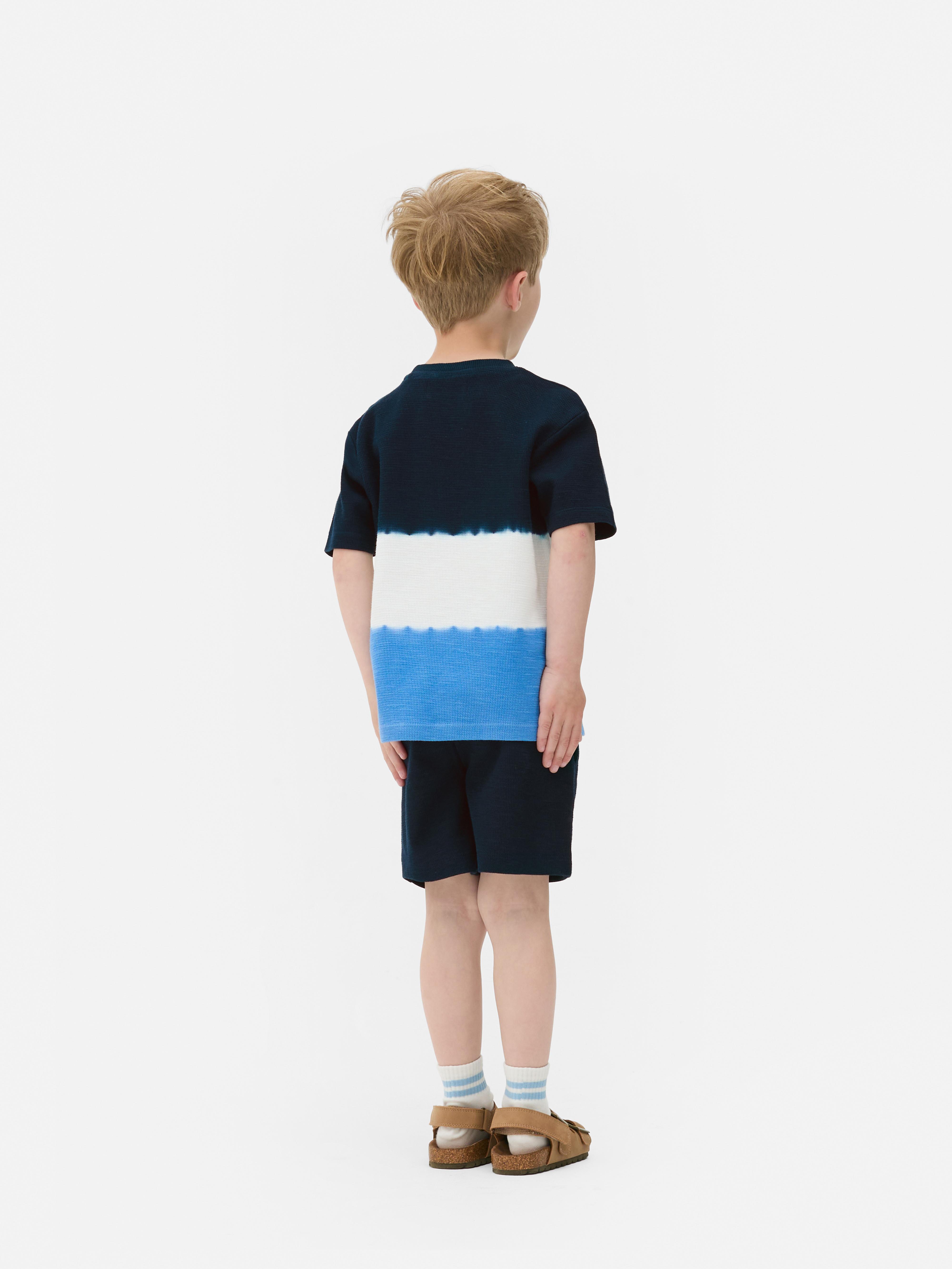 1,5-8 jr | Set van gestreept tie-dye T-shirt en short