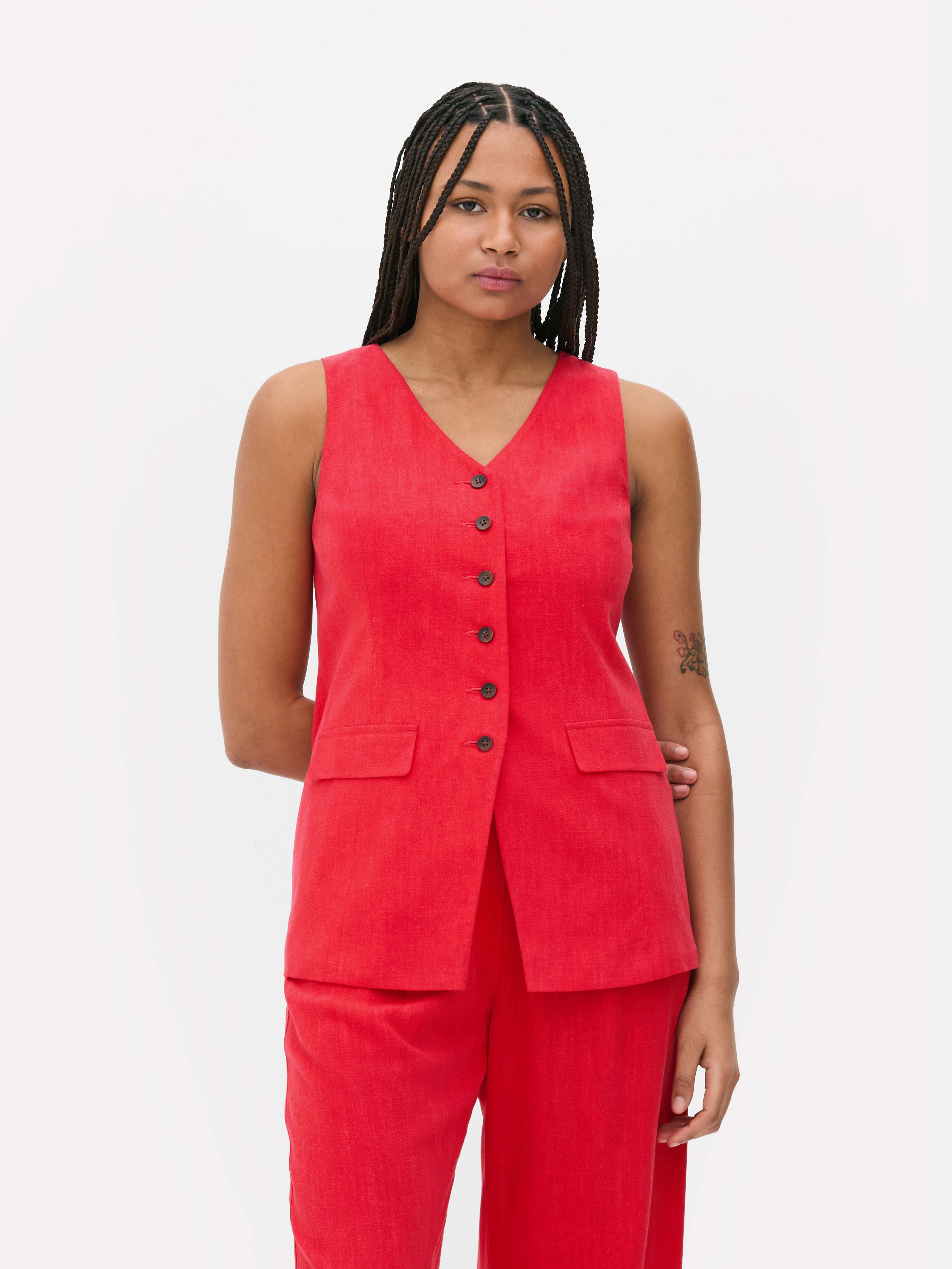 Long Flax Vest
