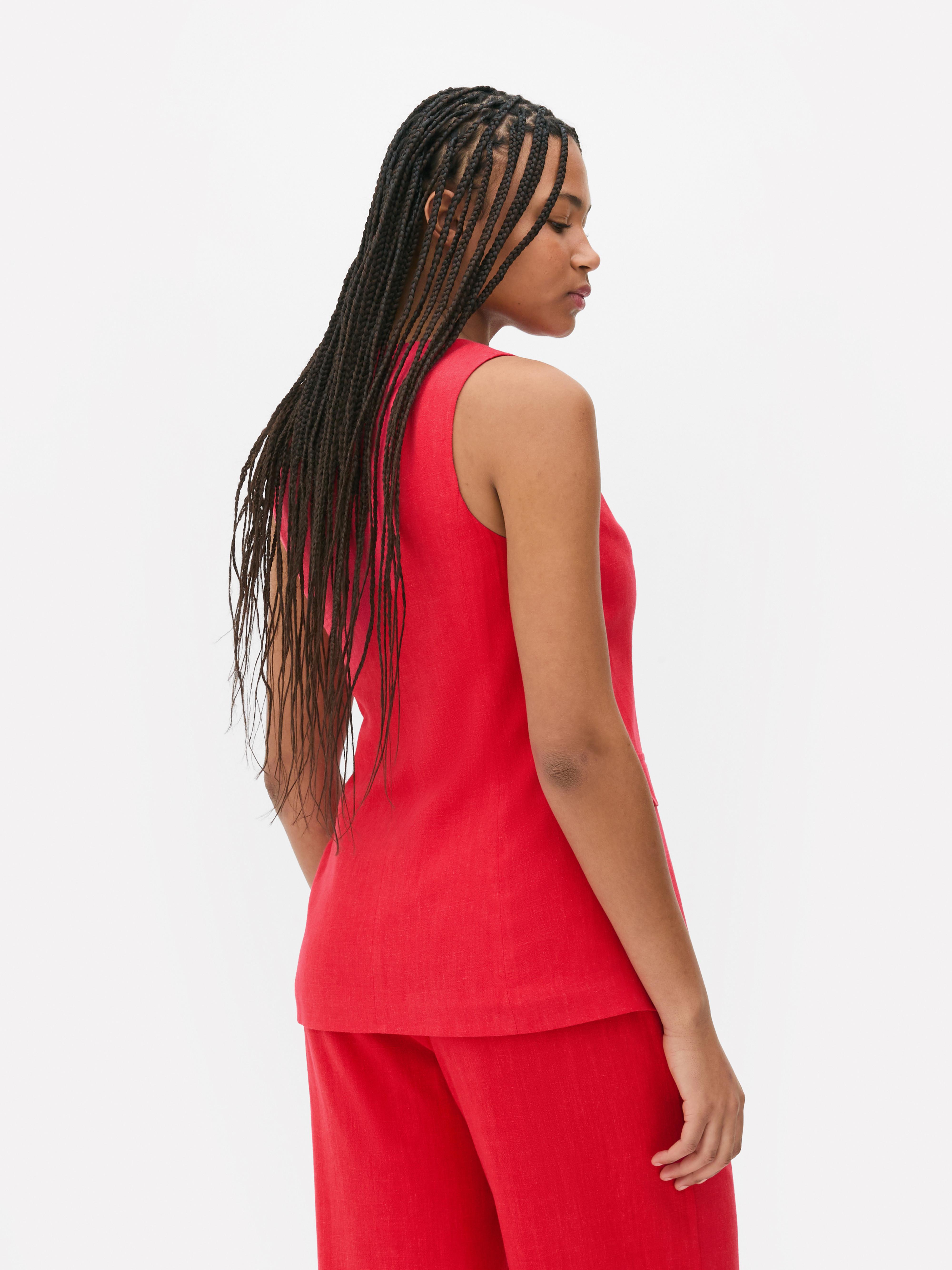 Long Flax Vest