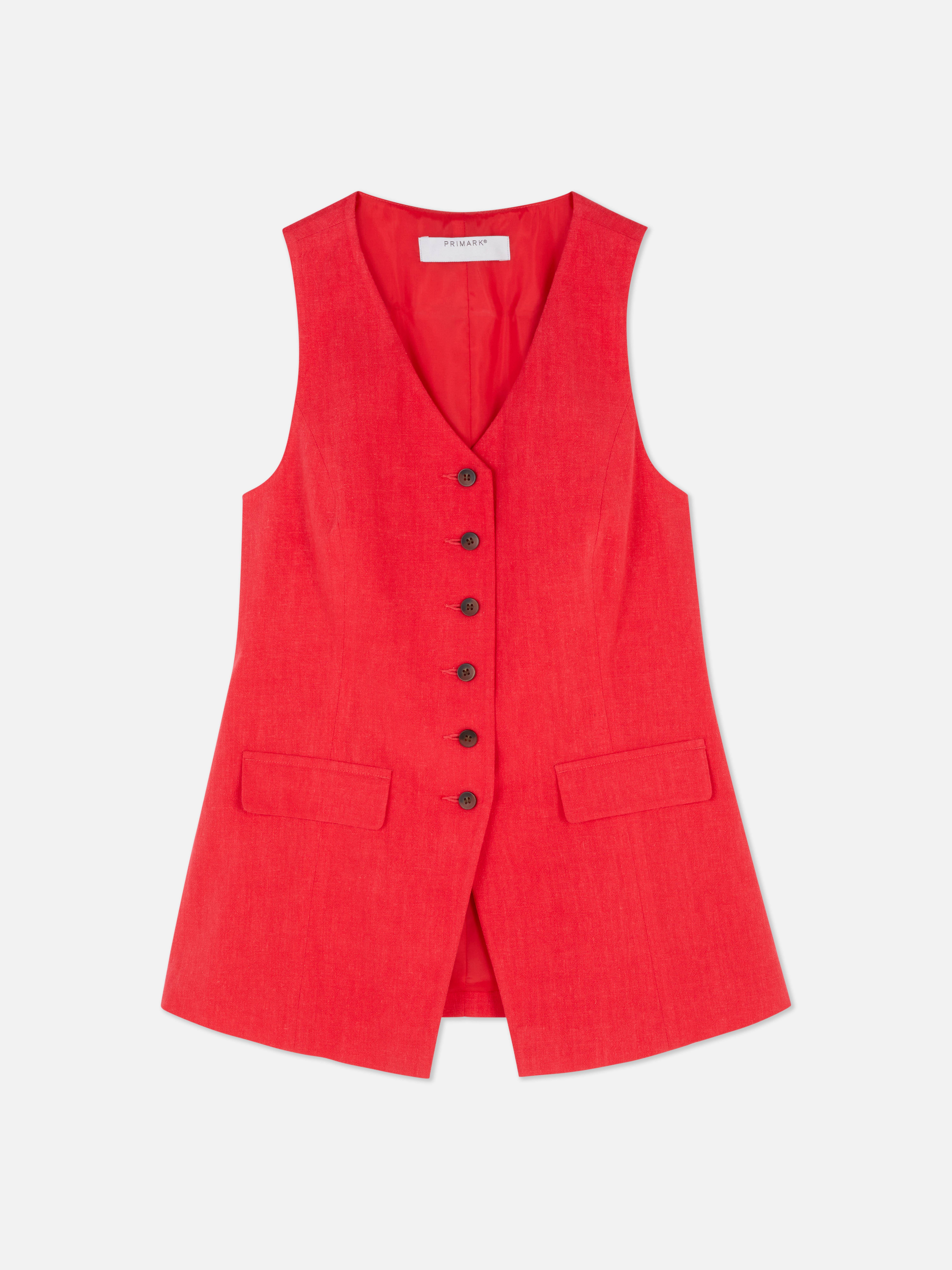 Long Flax Vest