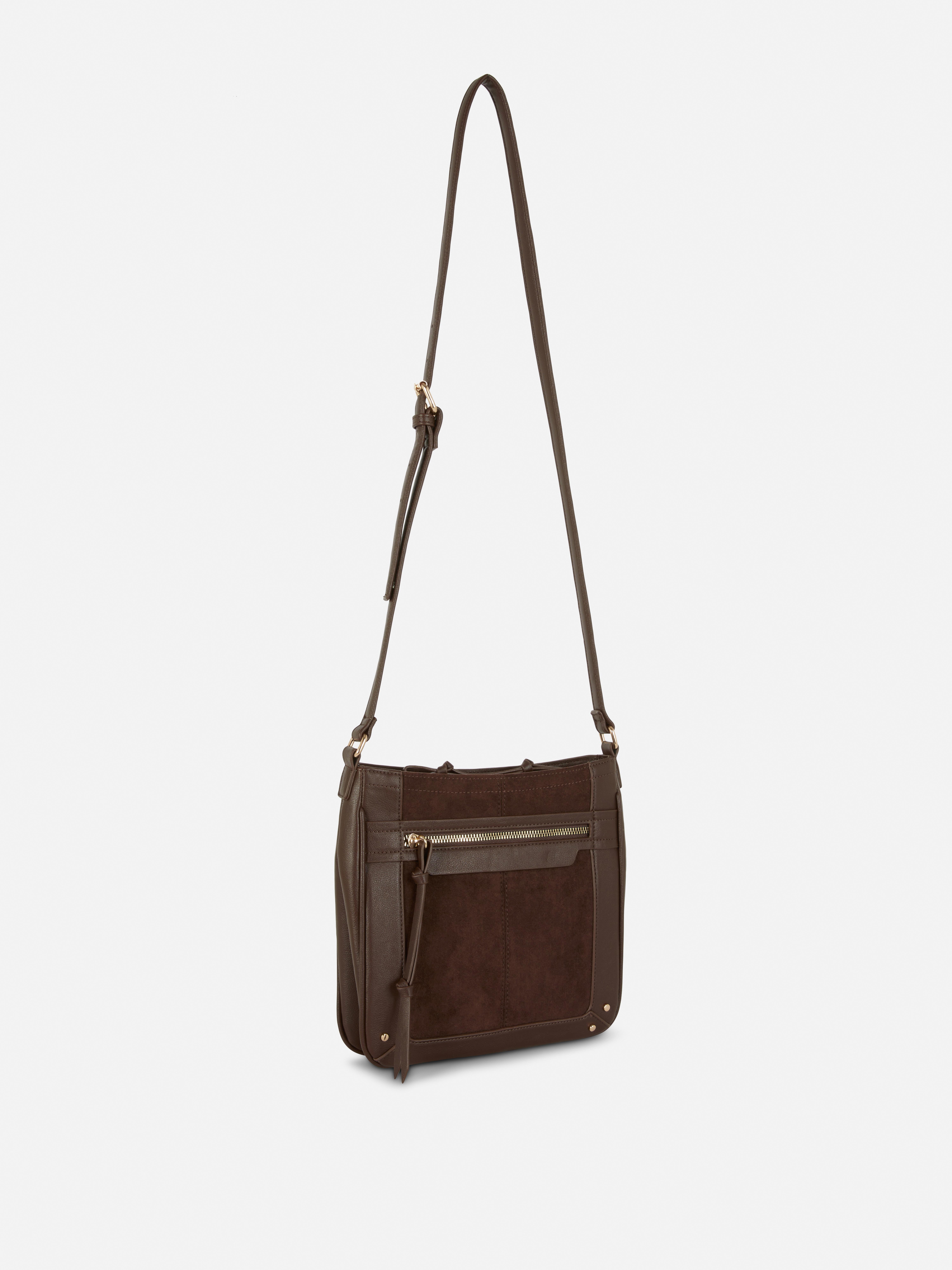 Suede Saddle Messenger Bag