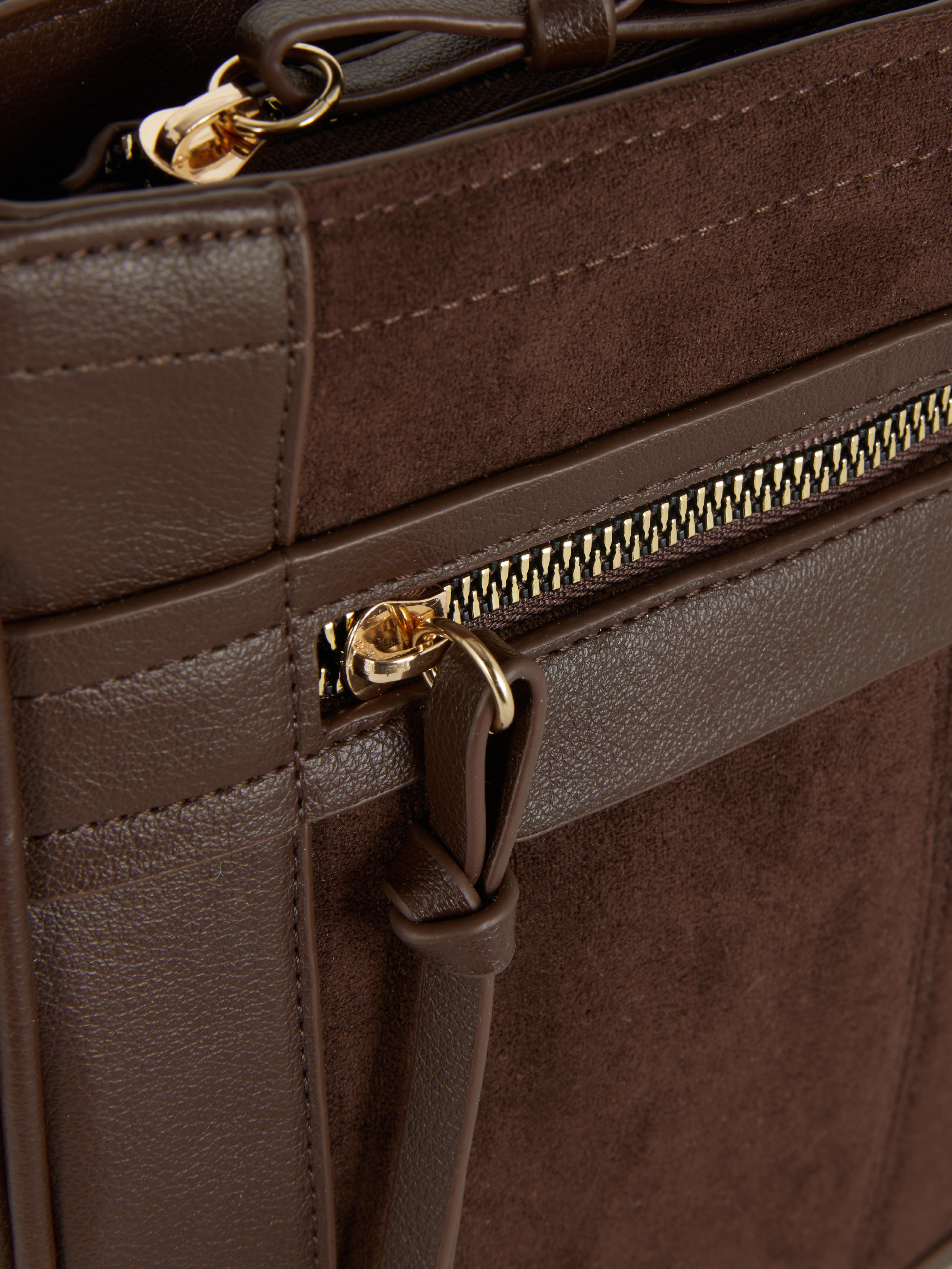 Suede Saddle Messenger Bag