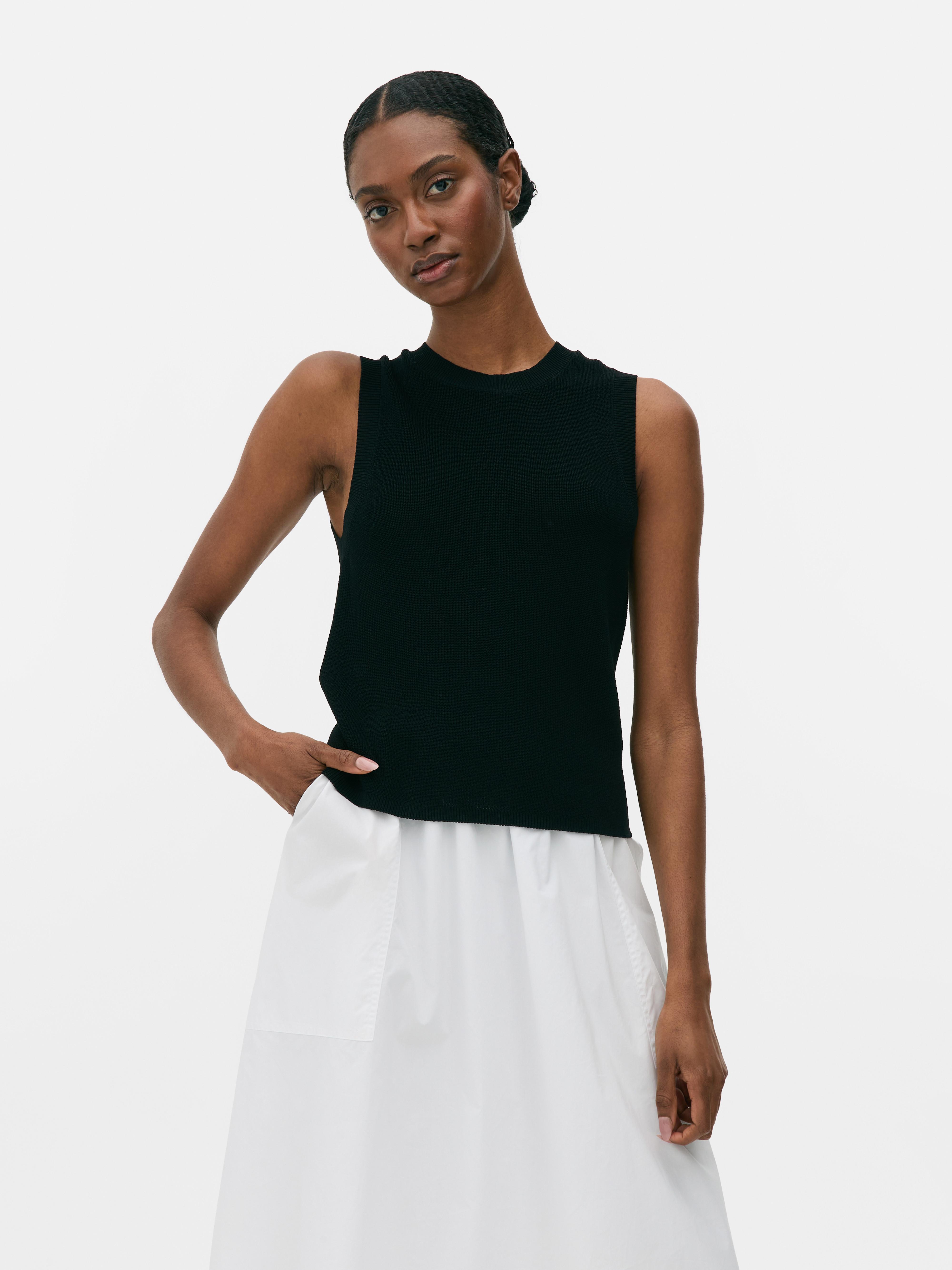Ribbed Knitted Vest Top