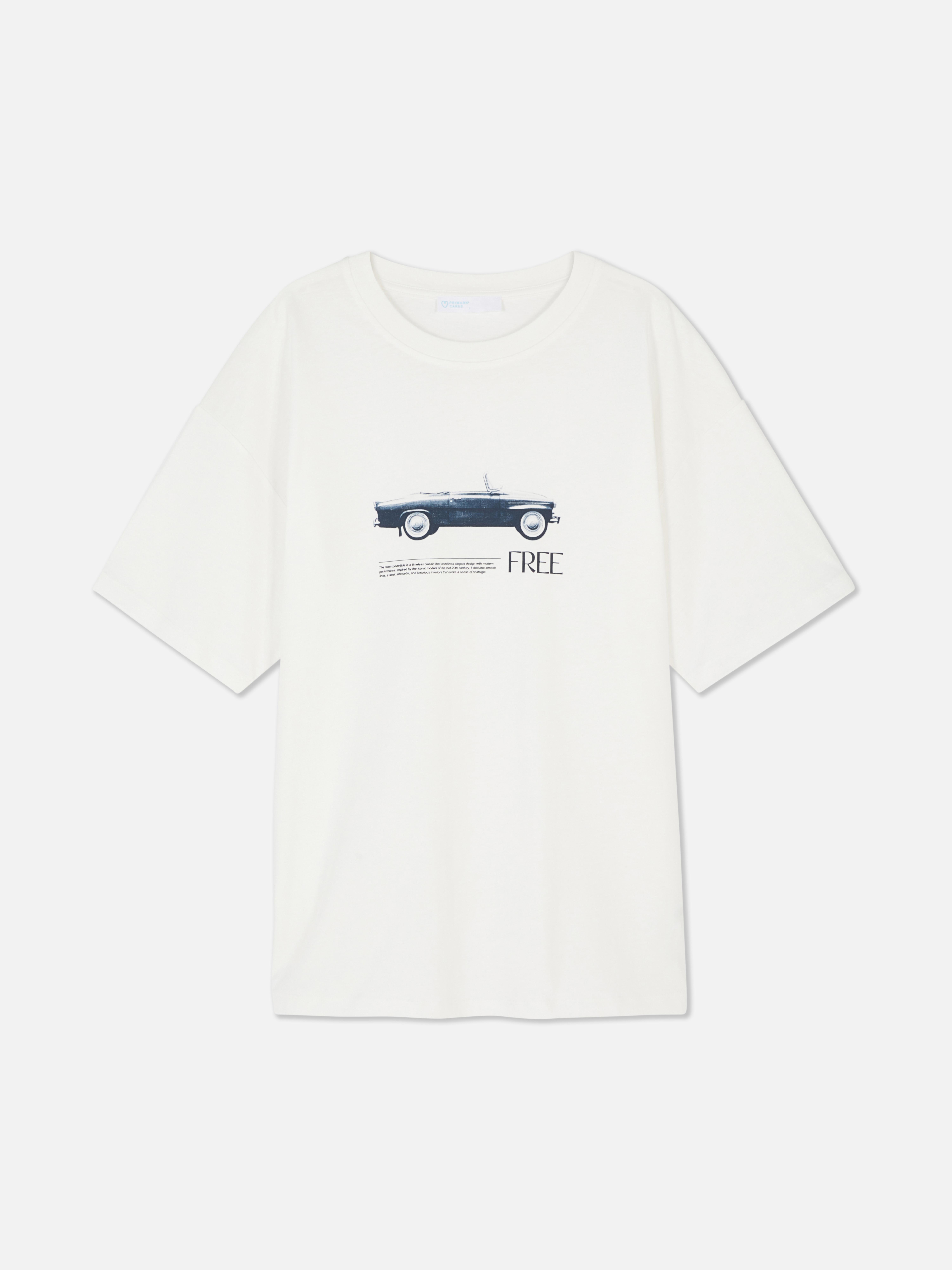 Oversized boyfriend-T-shirt met autoprint