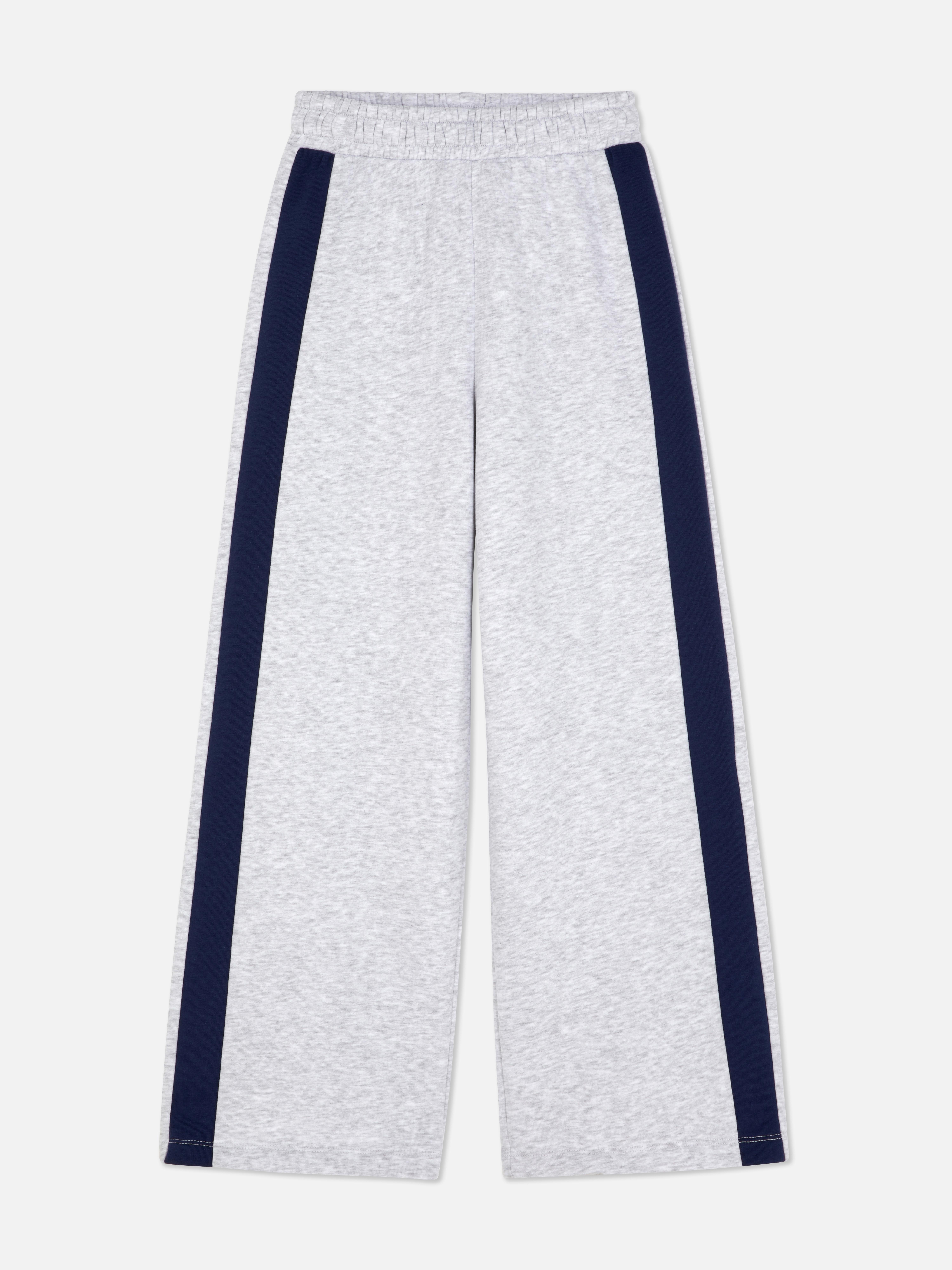 Wide Leg Side Stripe Joggers