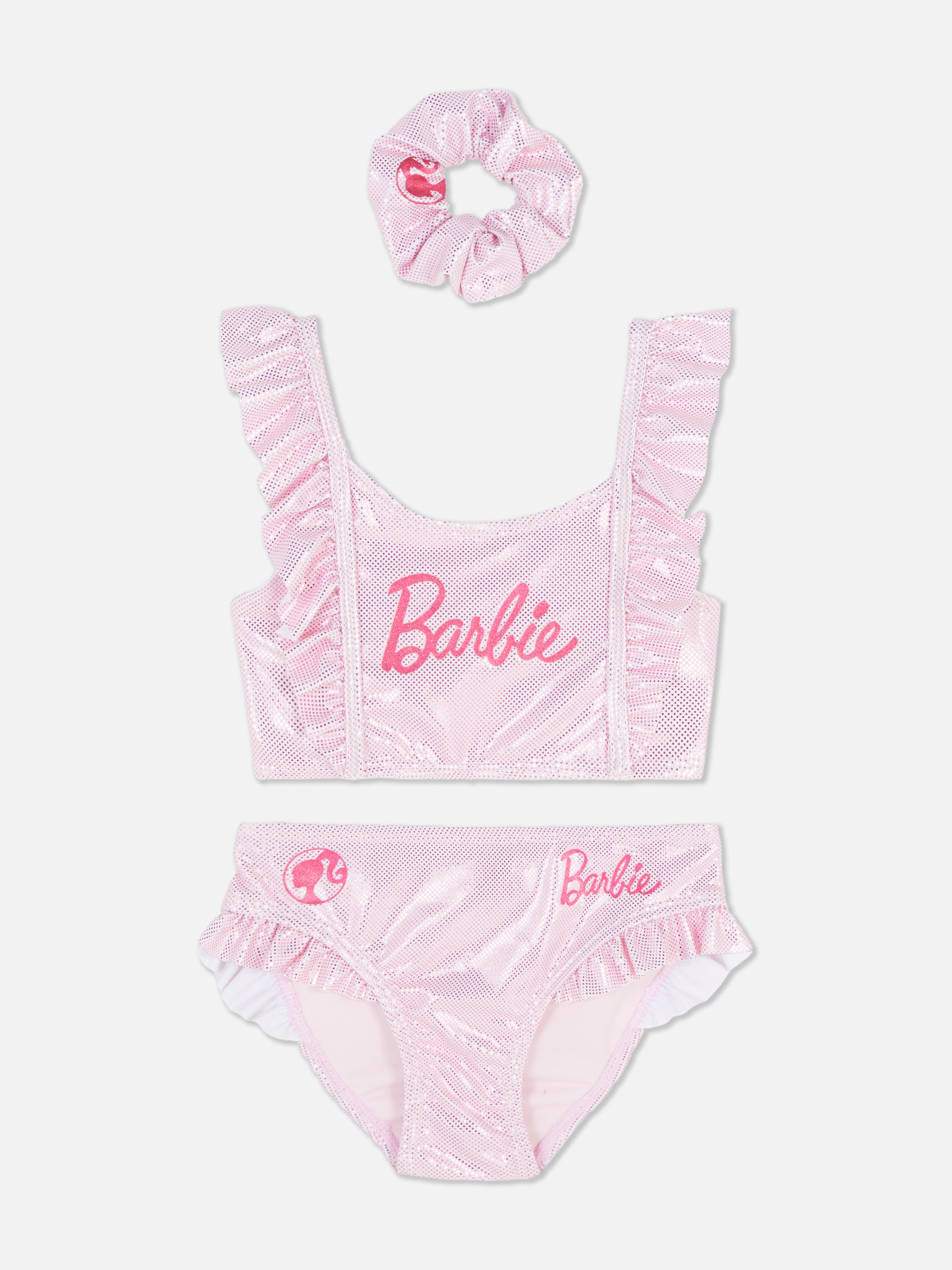 Zestaw z bikini i gumkami owijkami z motywem Barbie