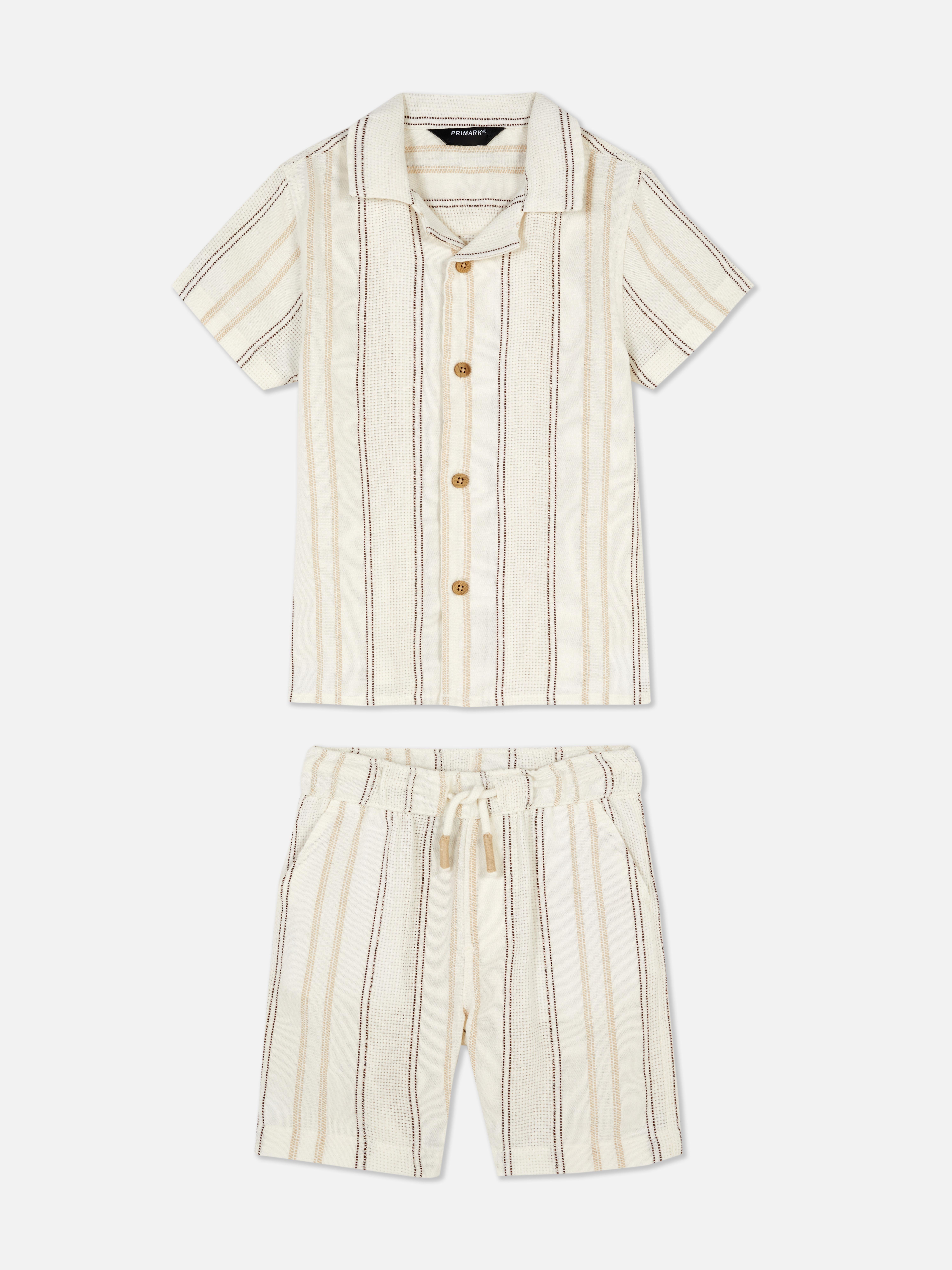18 mois–8 ans | Ensemble chemise rayée et short