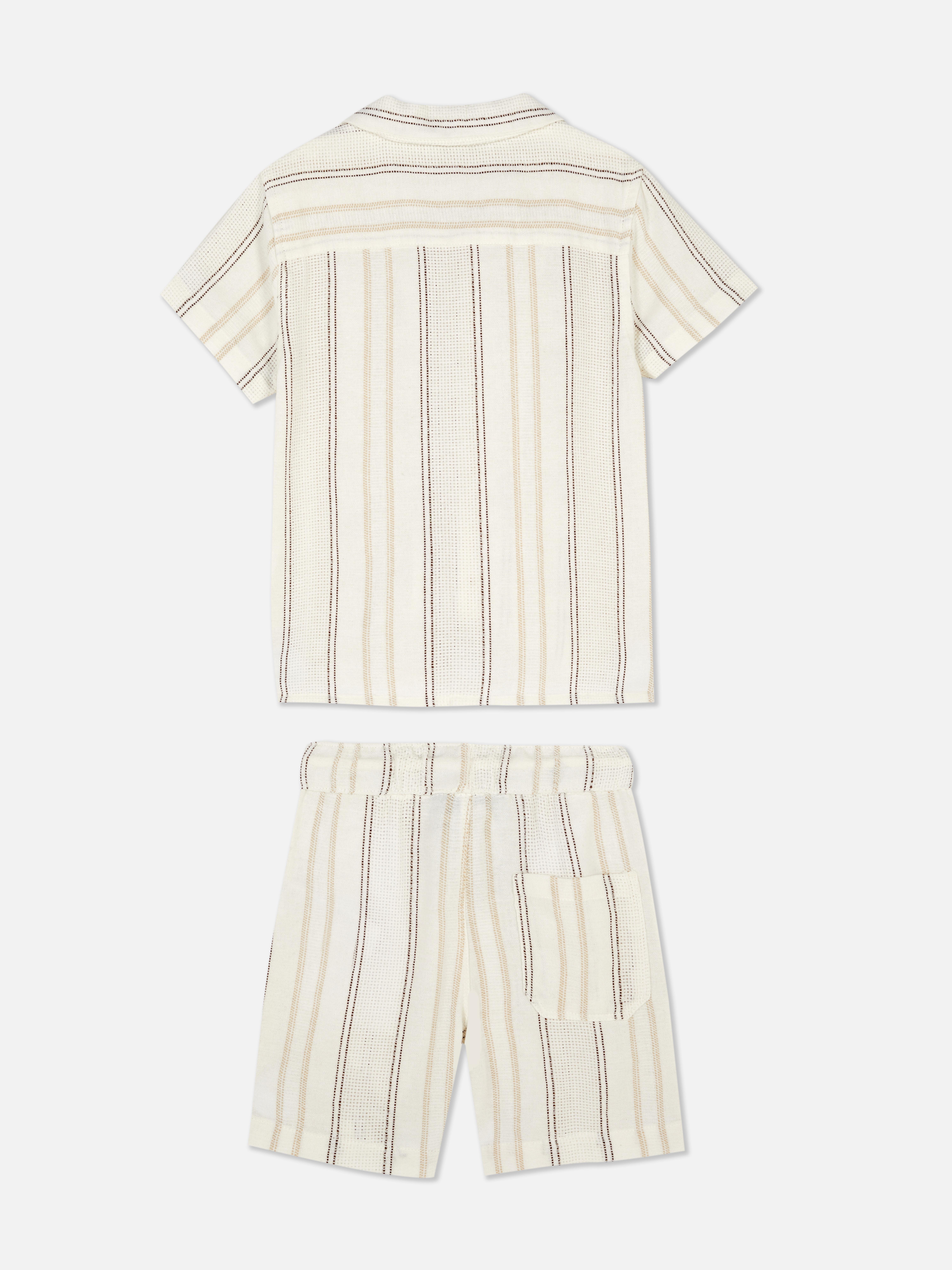 1,5-8 anni | Completo camicia e pantaloncini a righe