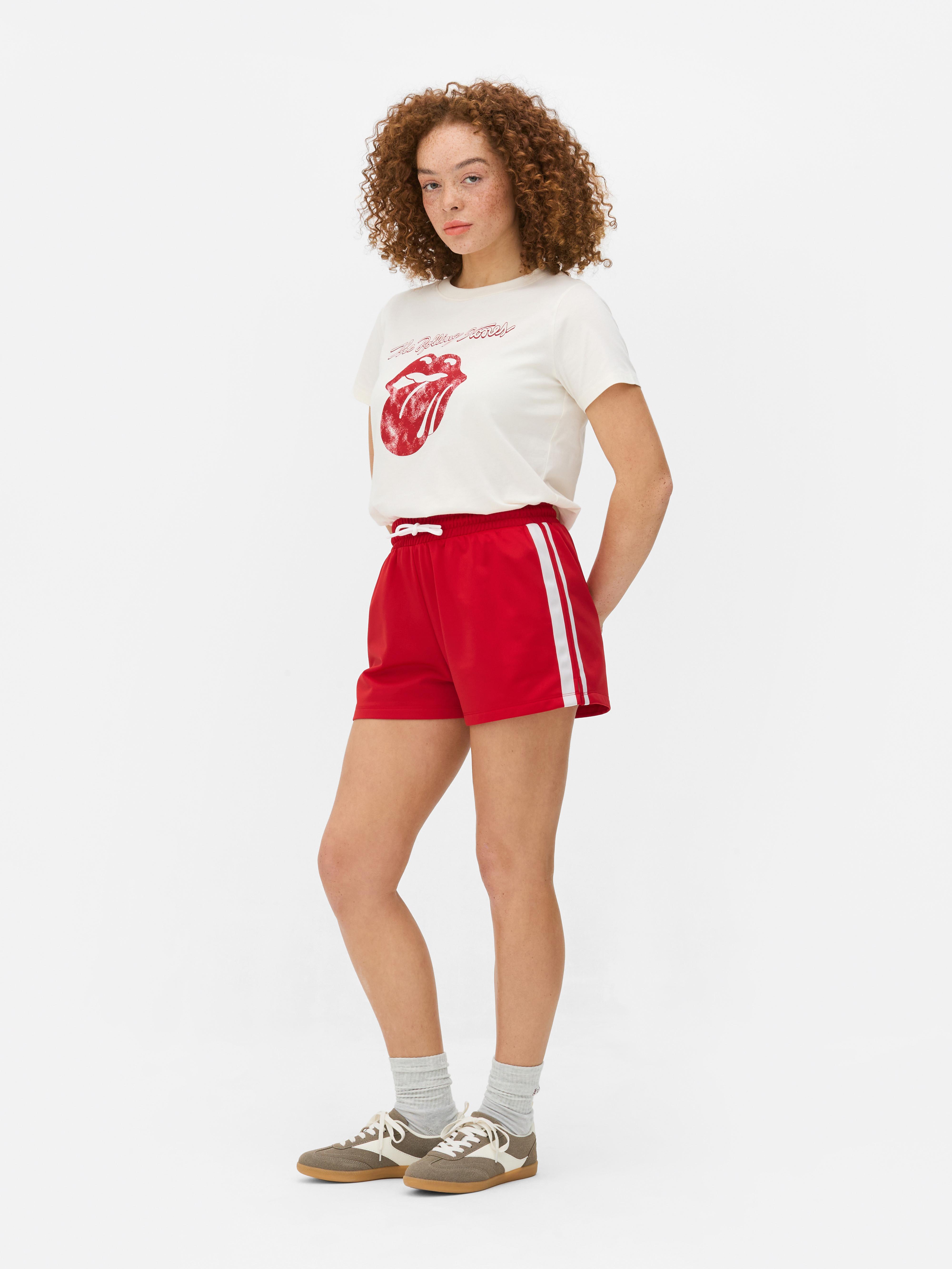 Side Stripe Sports Shorts Red