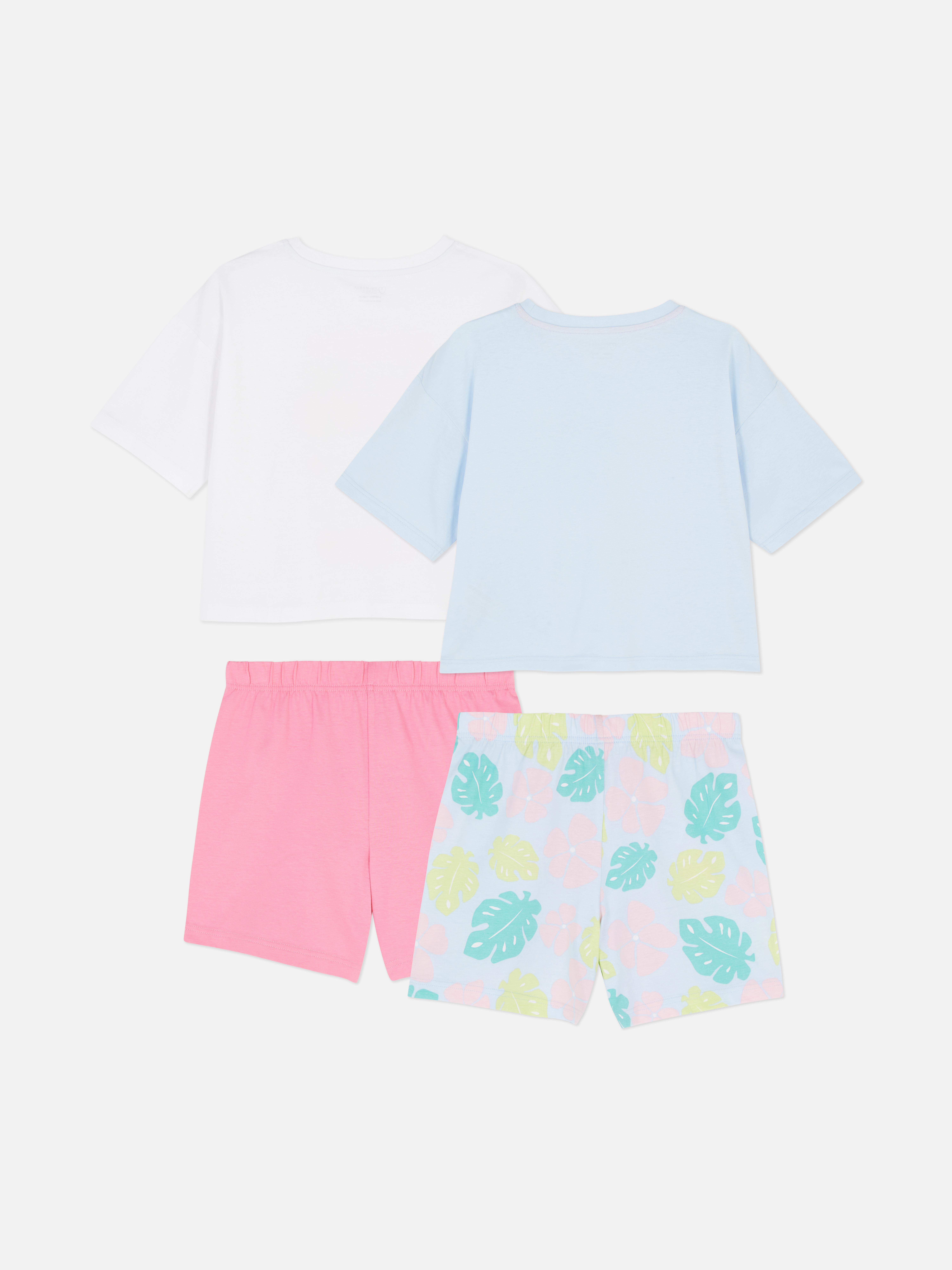 7-15 anos | Pack 2 pijamas curtos gráficos praia