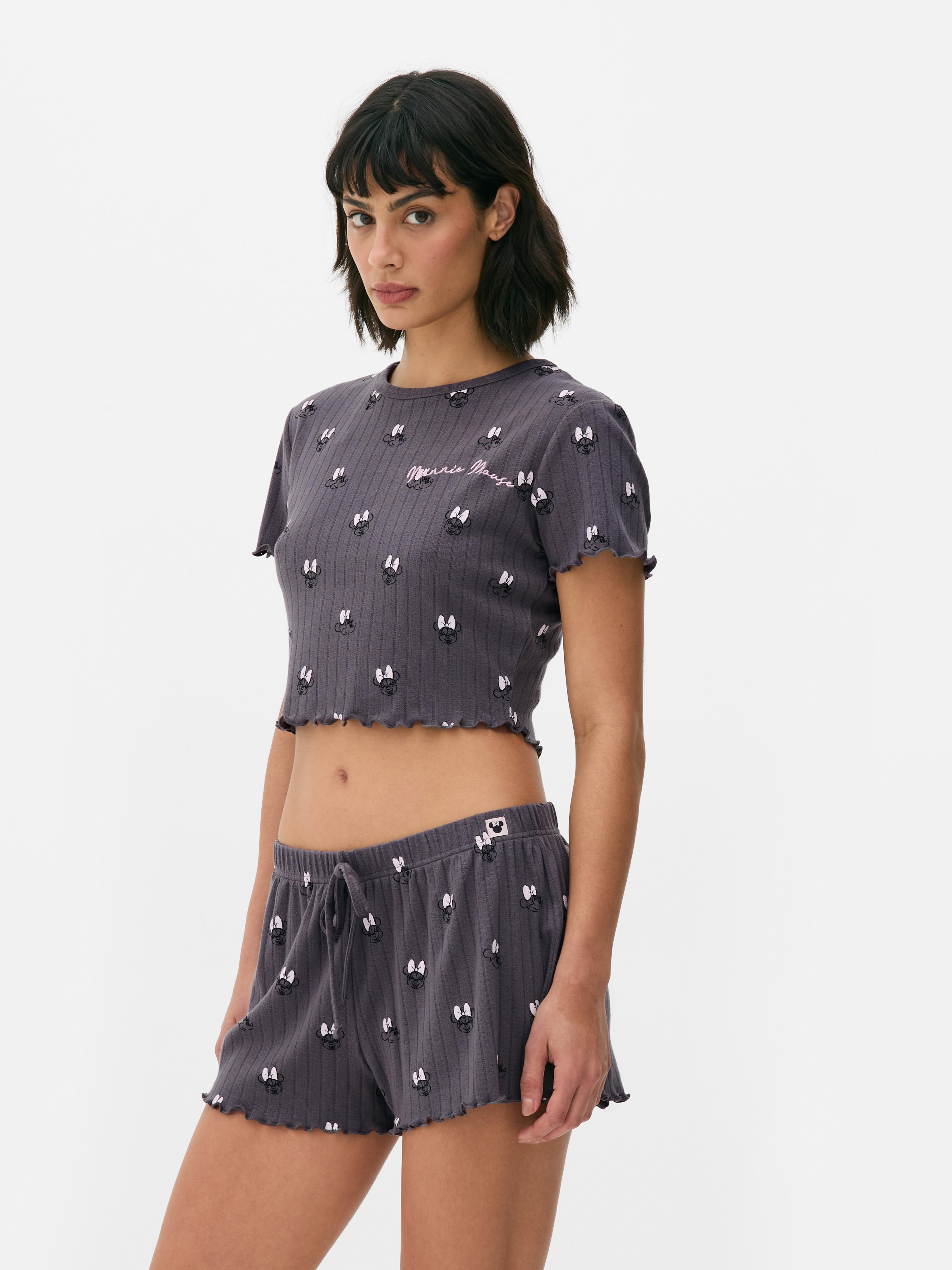 売れ筋新商品 Women's Primark | Pajamas Shorts Mouse Minnie Disney's Charcoal ルームウェア・パジャマ