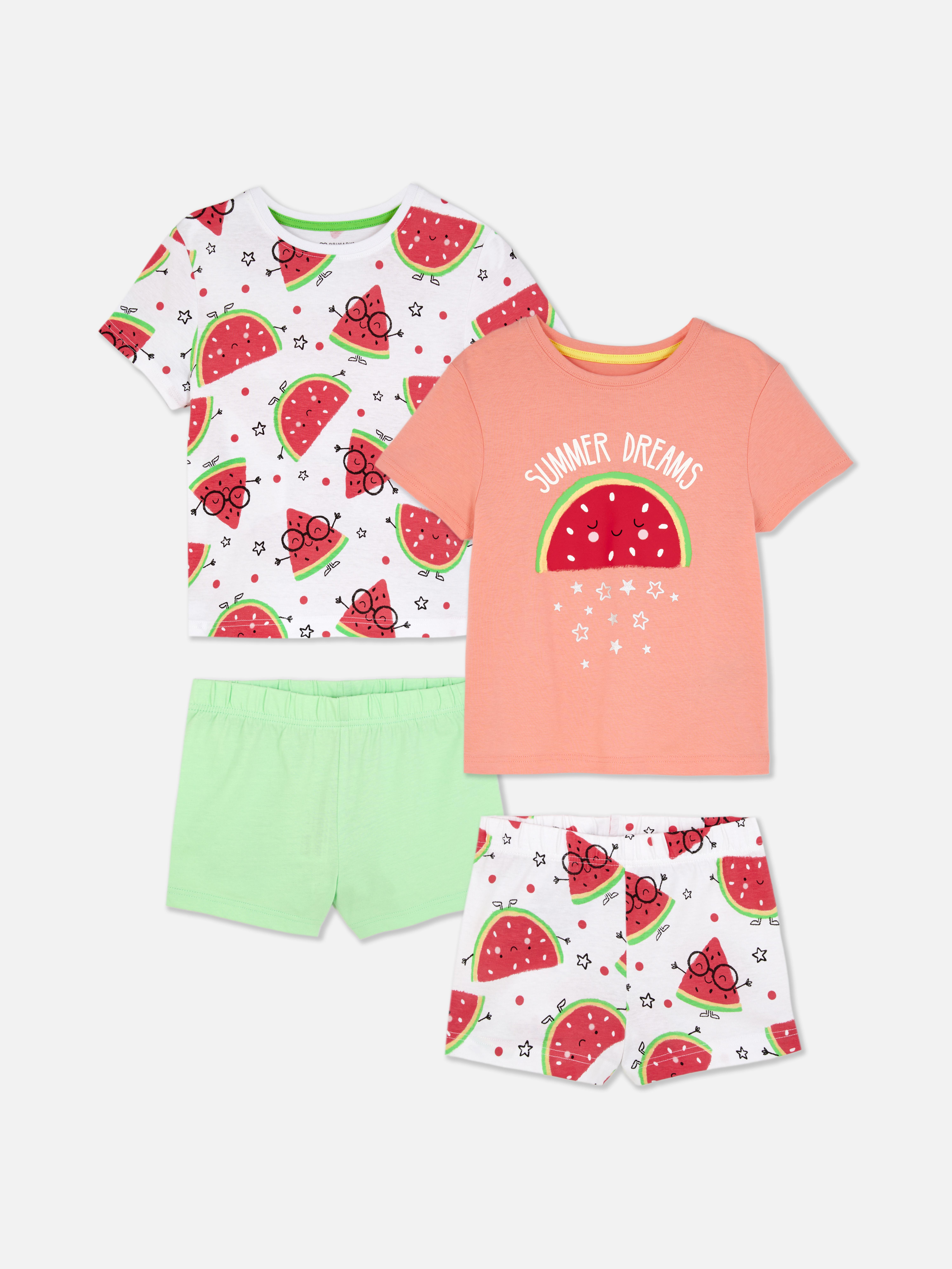 Schlafanzug mit Wassermelonen-Grafik, 2er-Pack