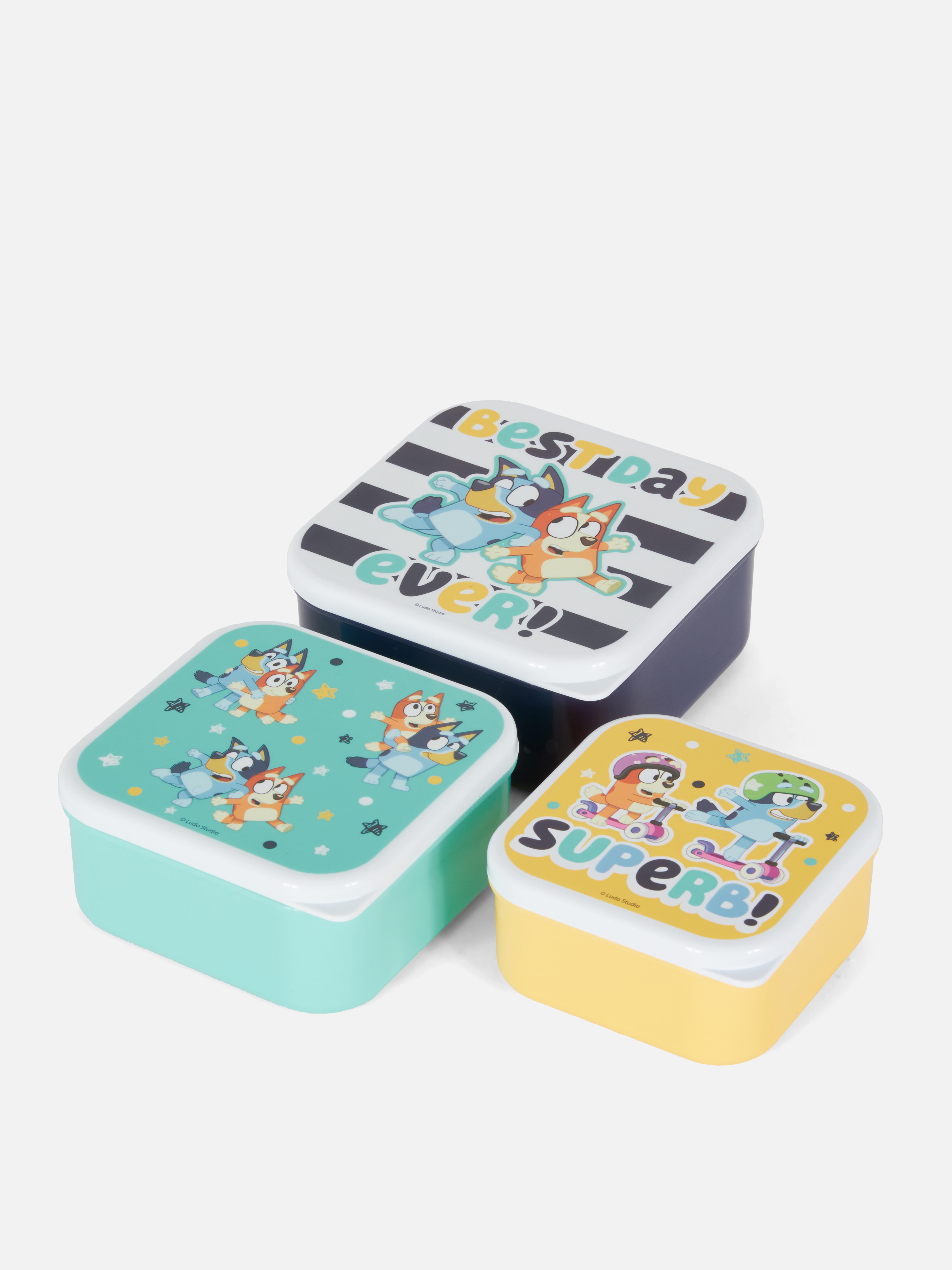 Stapelbare „Bluey“ Snack-Dosen, 3er-Pack