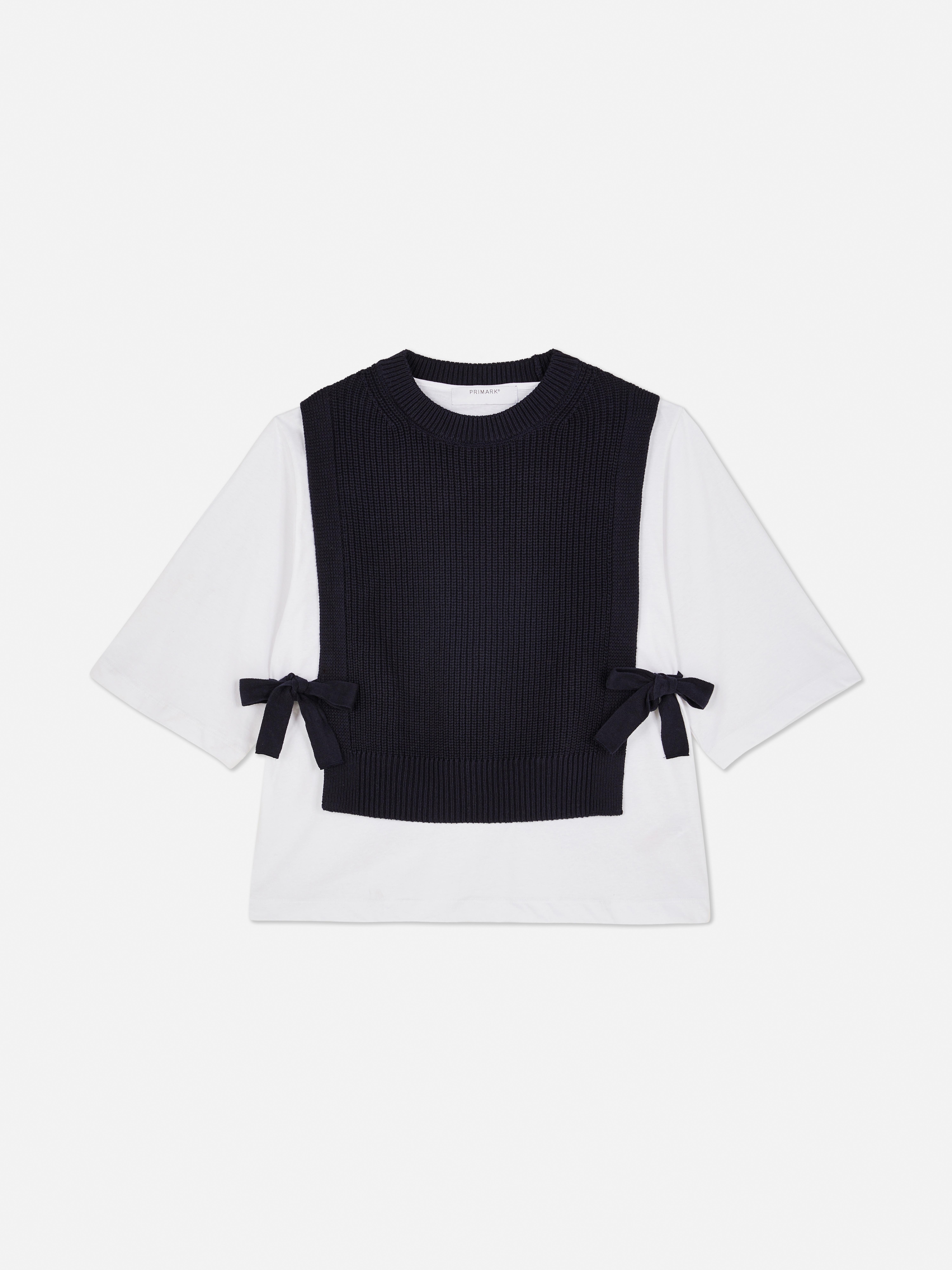 T-shirt met zijstrikjes