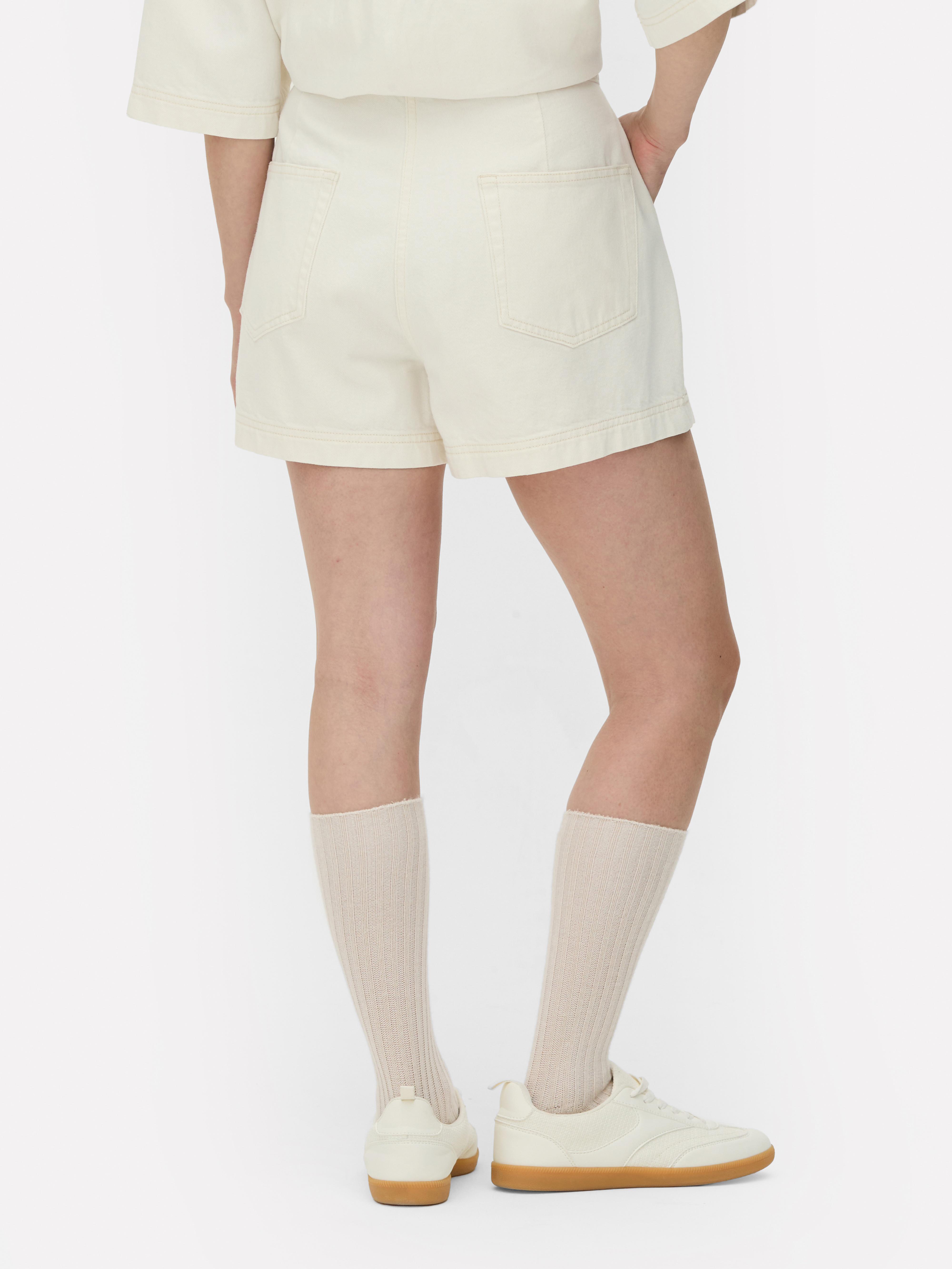 Tie Front Denim Skort