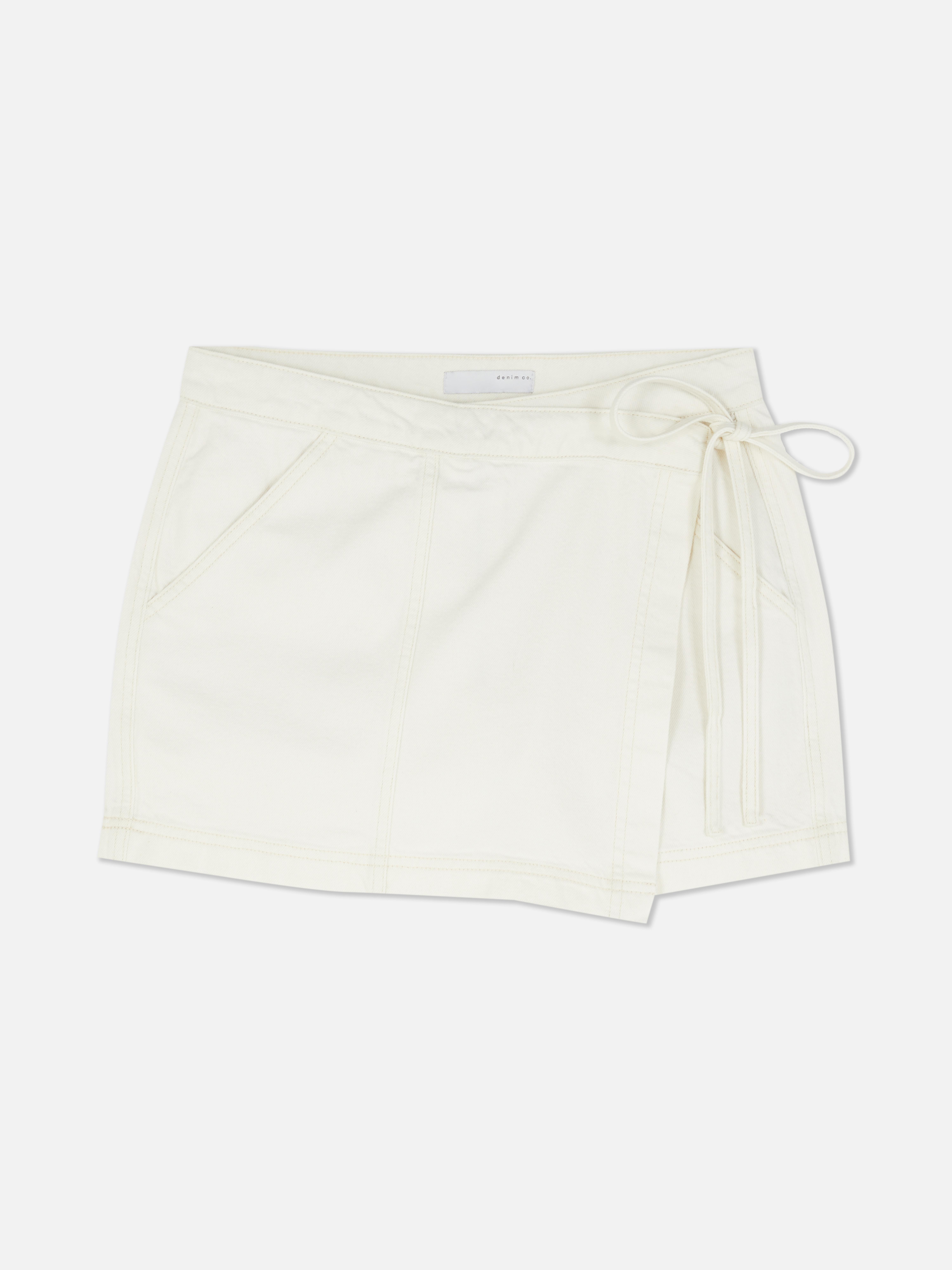 Tie Front Denim Skort