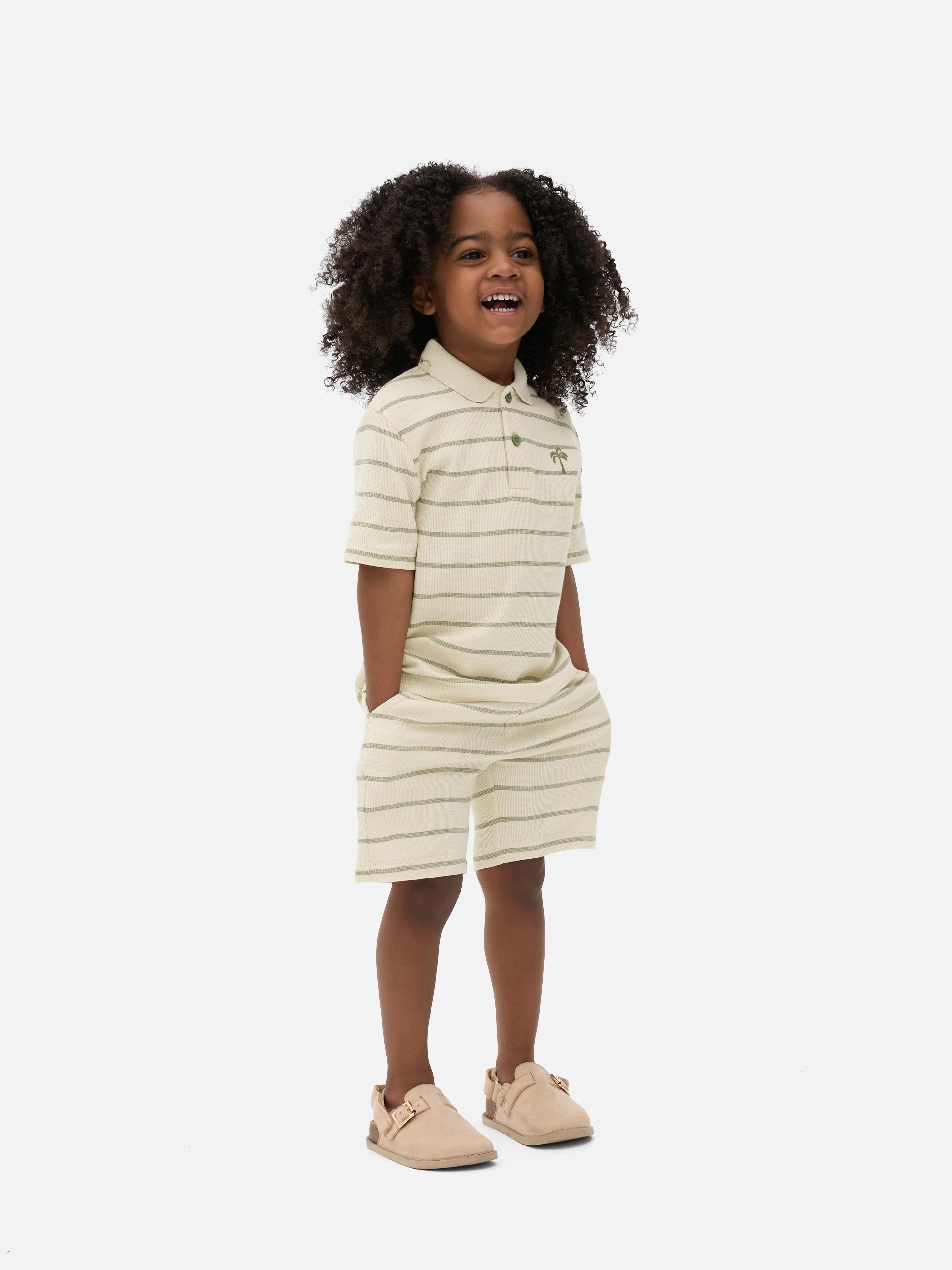 1,5-8 anni | Completo polo a righe e pantaloncini