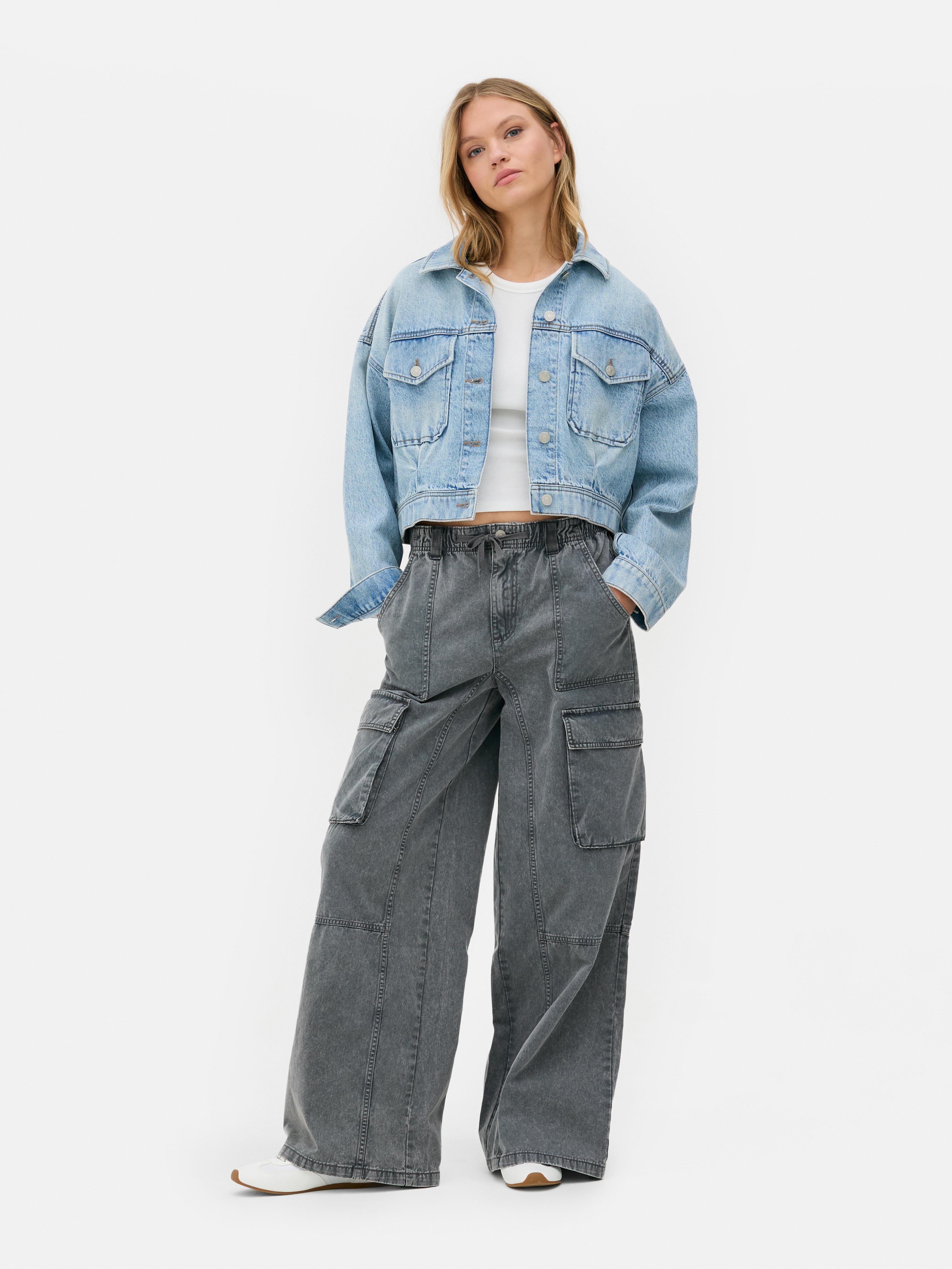 Pantaloni casual cargo cu șnur