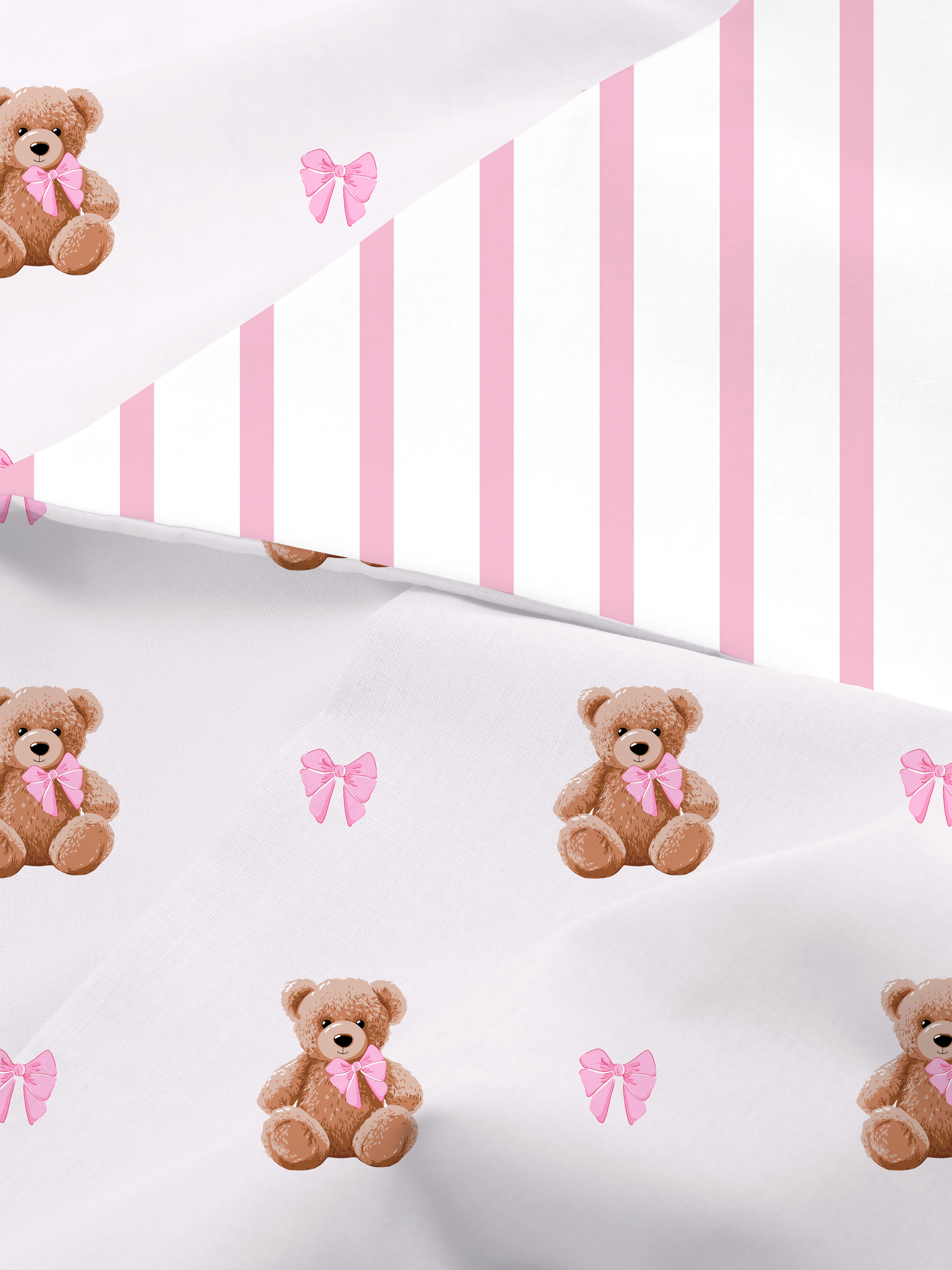 Teddy Bear Stripe  King Bedding Set