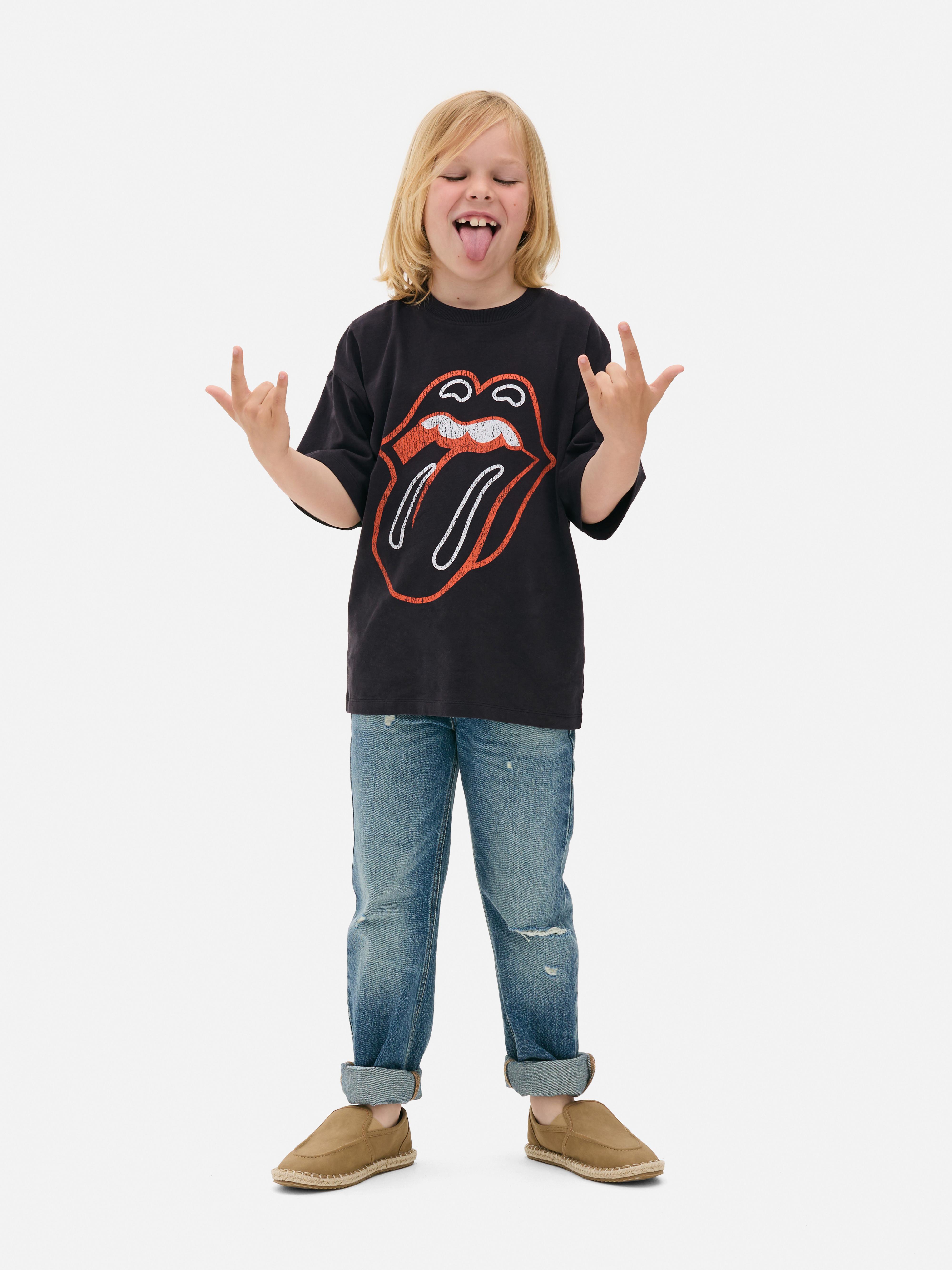 T-shirt met logo Rolling Stones
