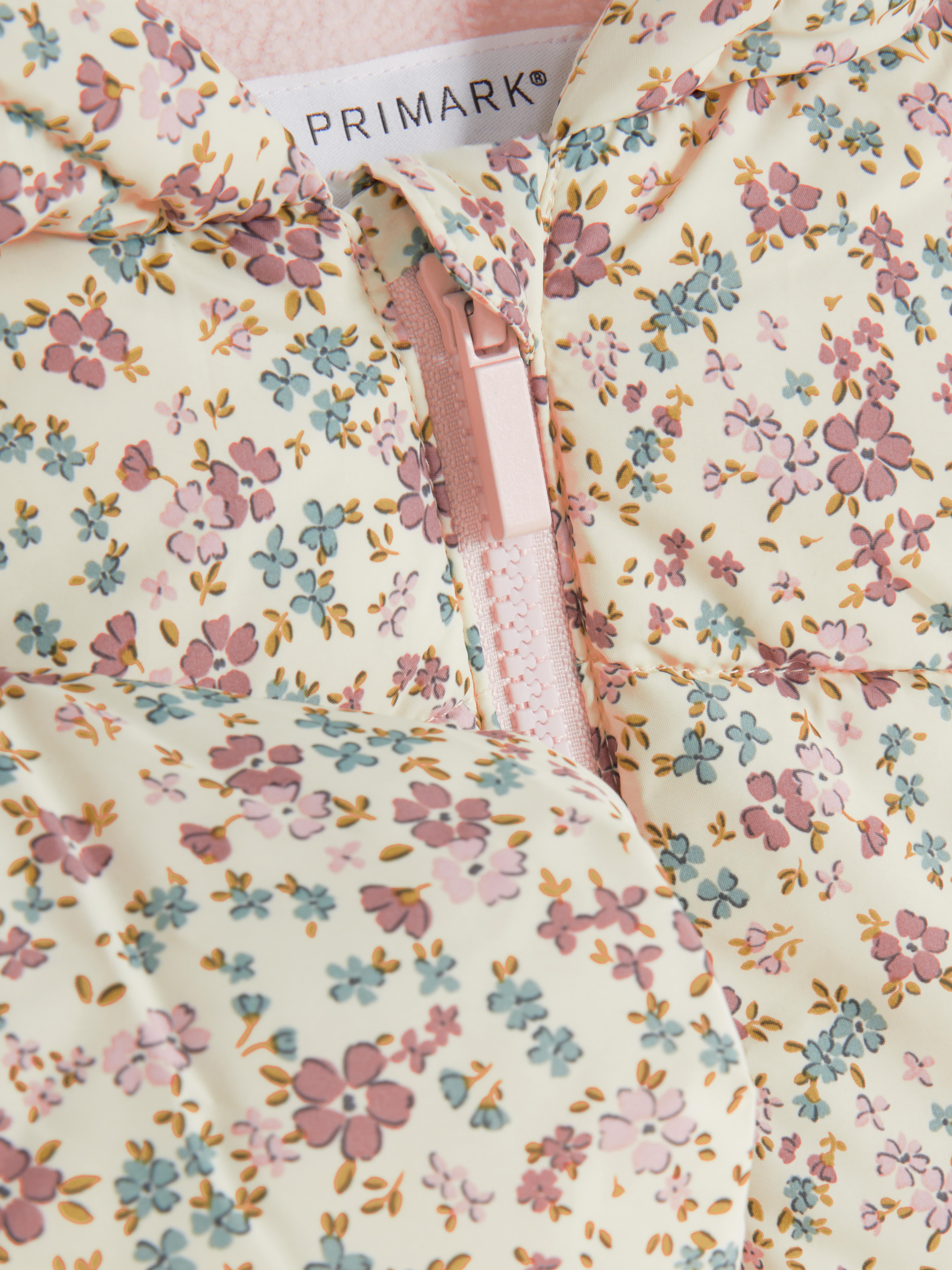 0-36mths | Ditsy Floral Zip-Up Puffer Jacket