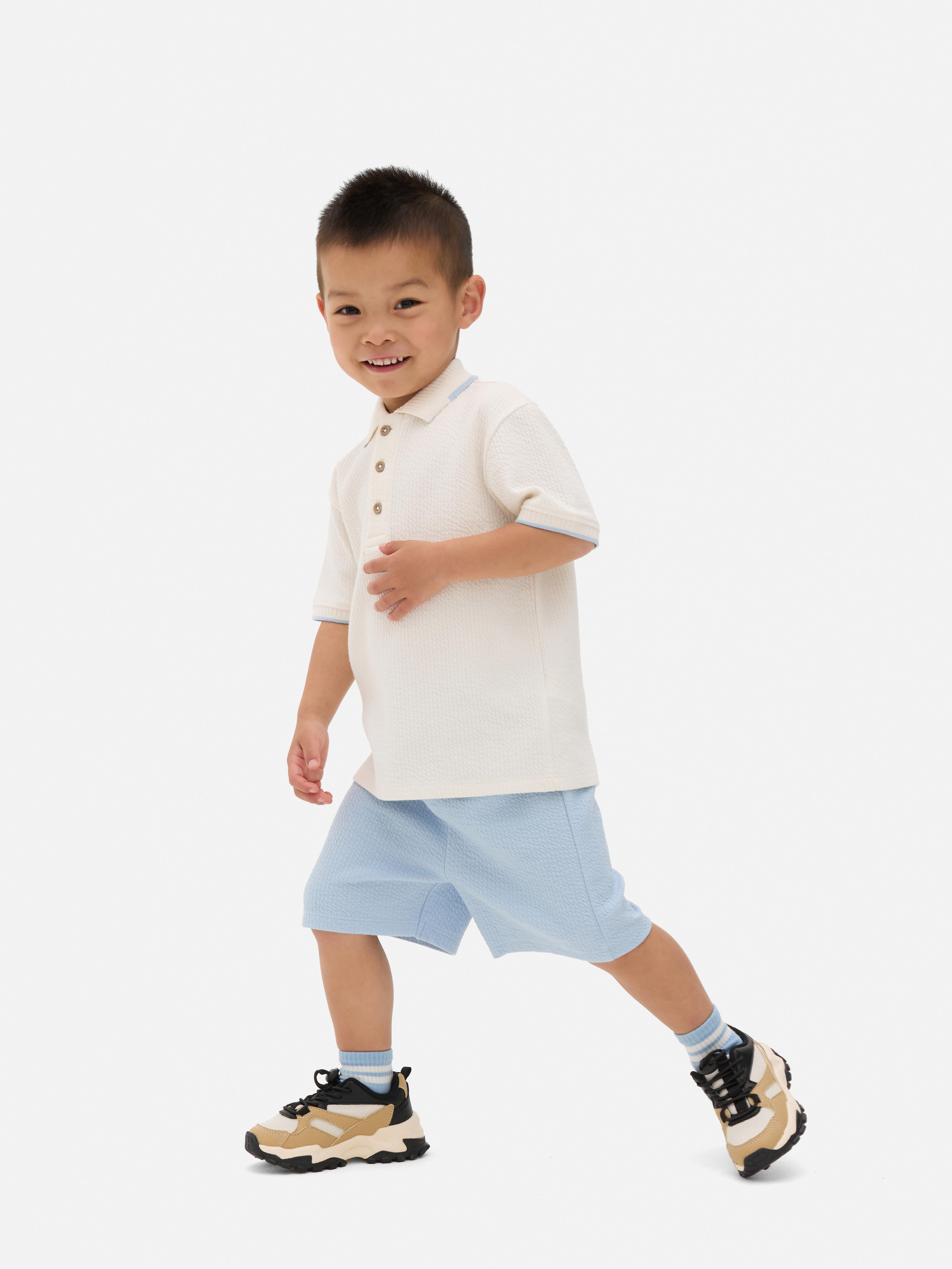 Set van poloshirt en short met trekkoord