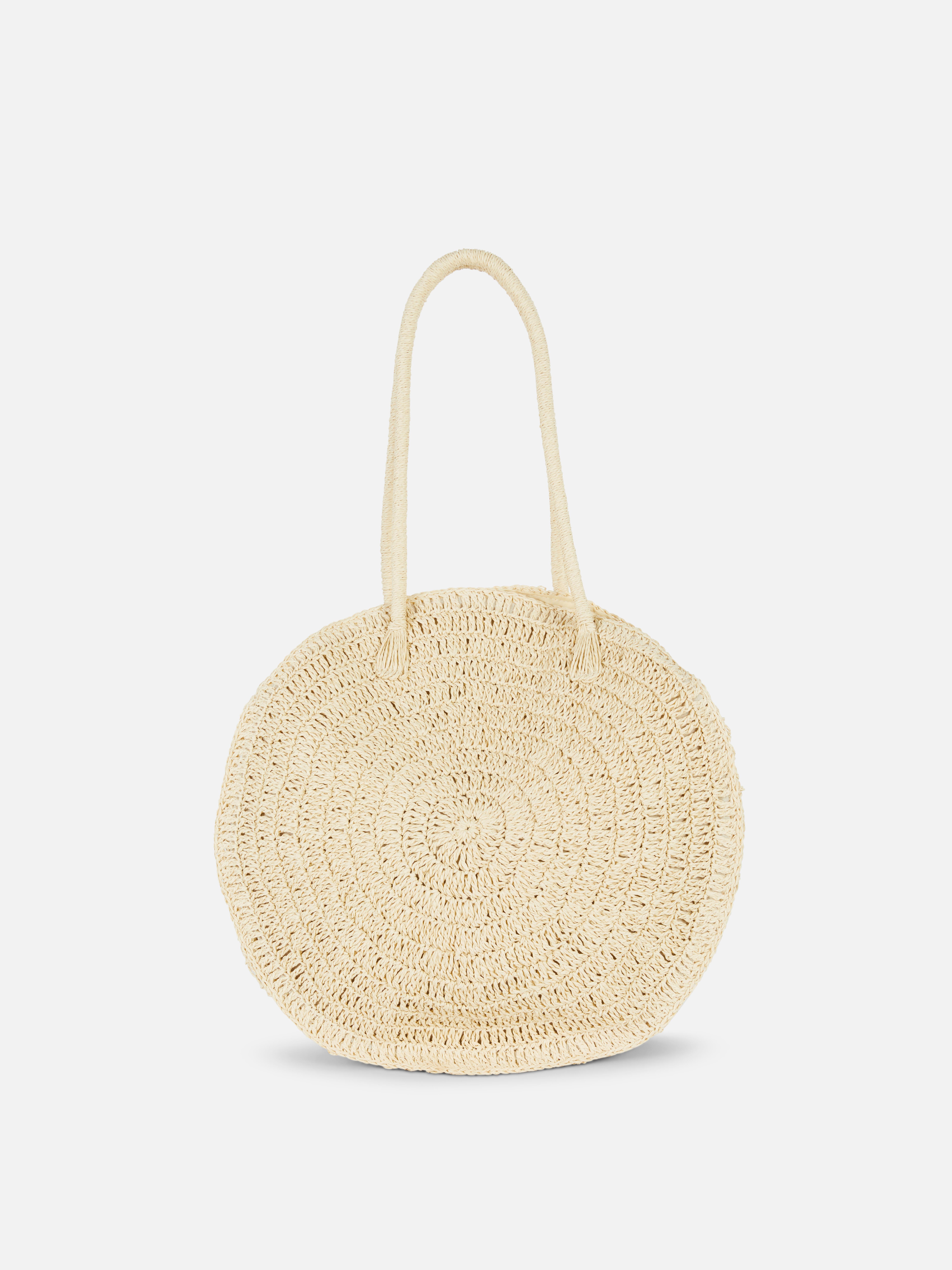 Bolsa shopper palha redonda