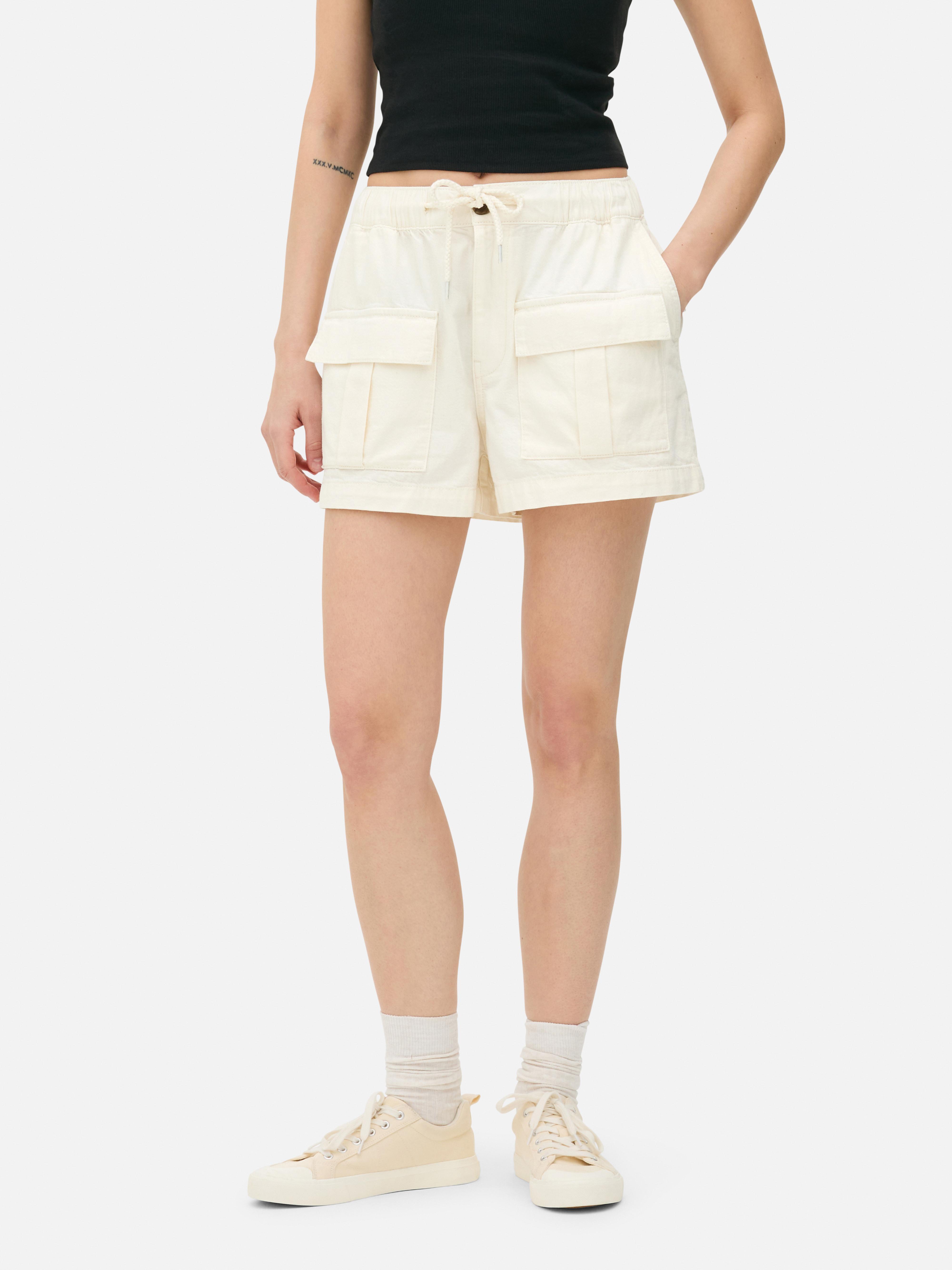 Cargoshort met trekkoord in de taille