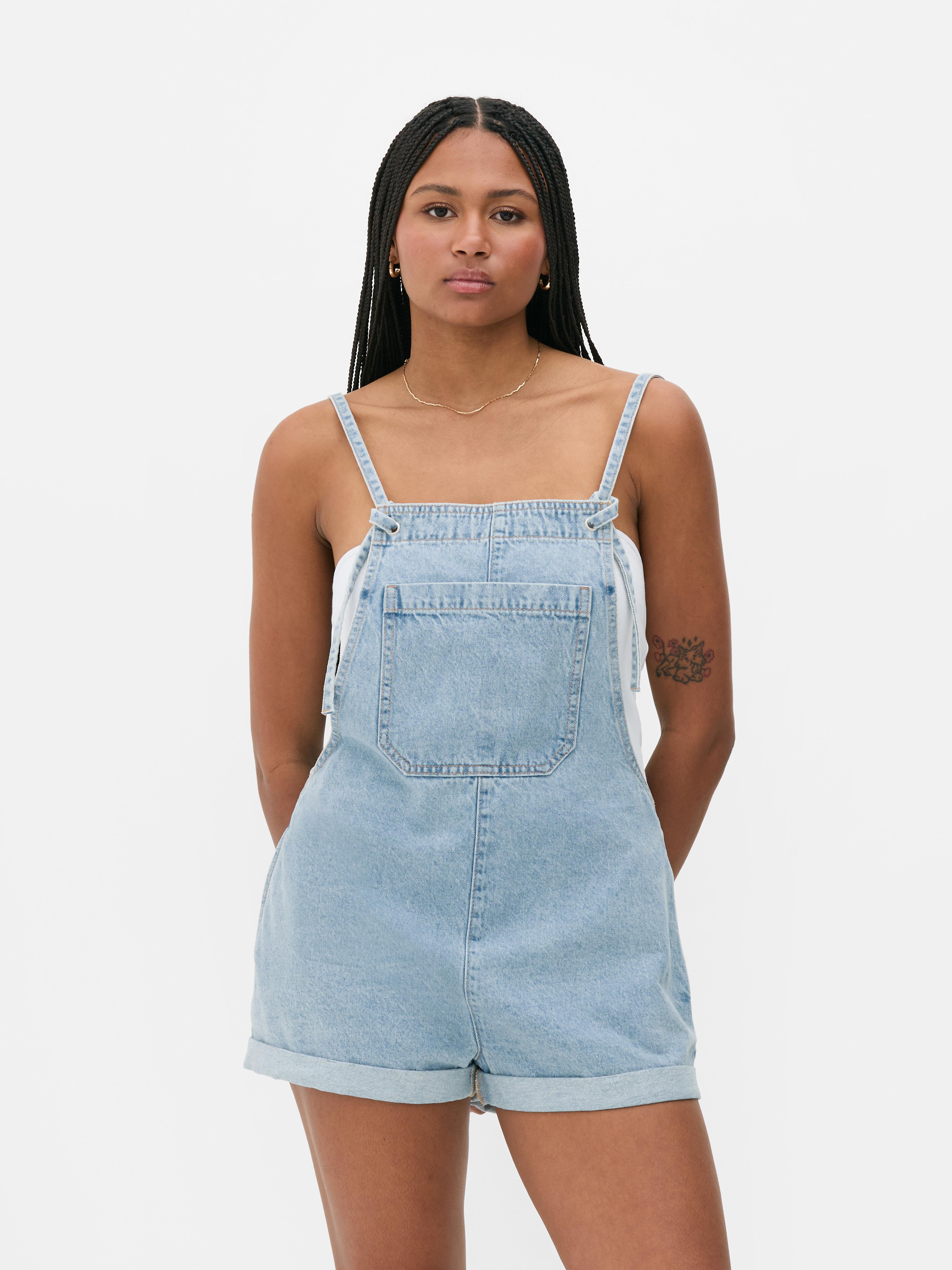 Playsuit van spijkerstof met voorzak