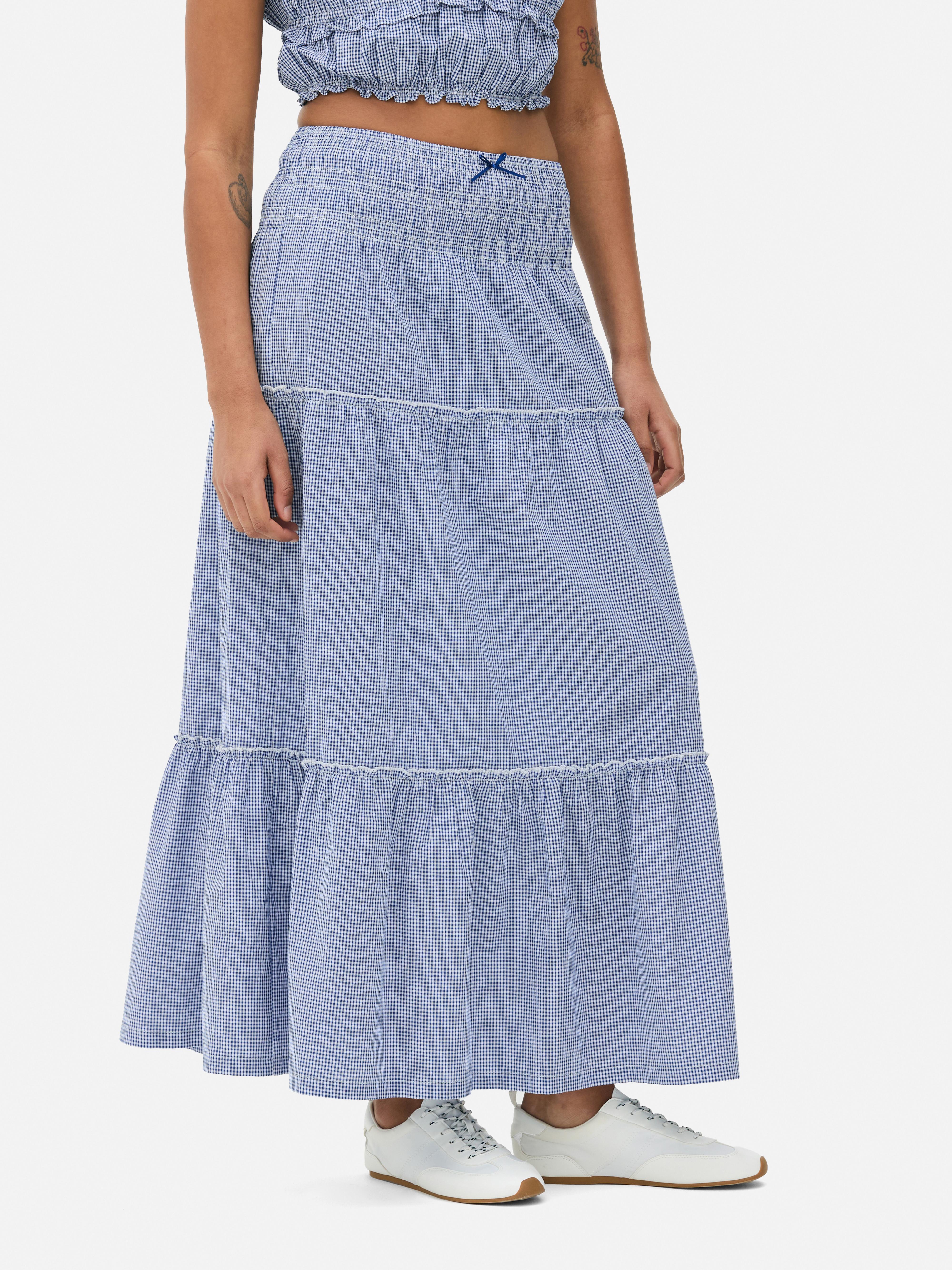 Gingham Maxi Skirt